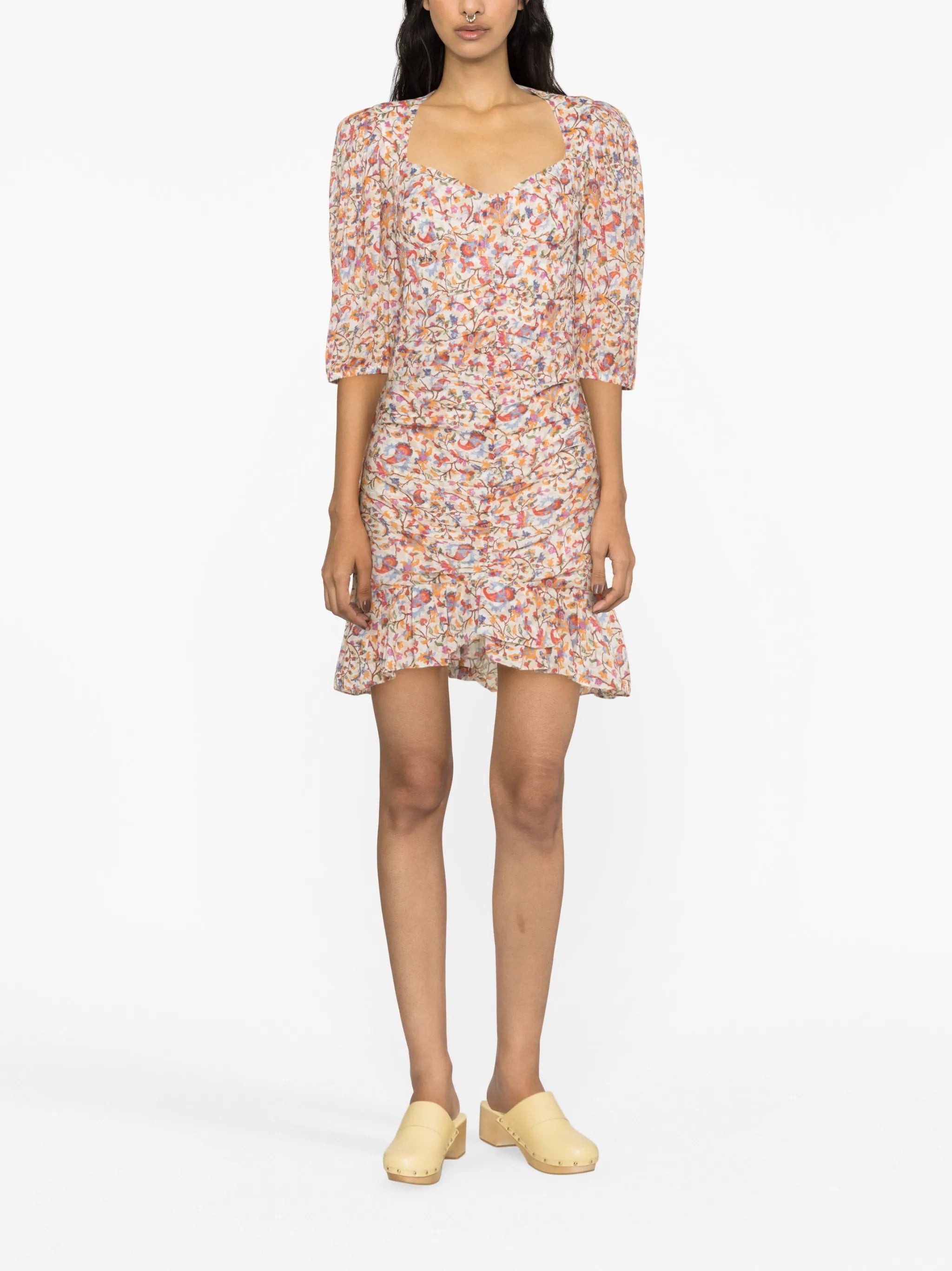 Lunesa floral-print mini dress