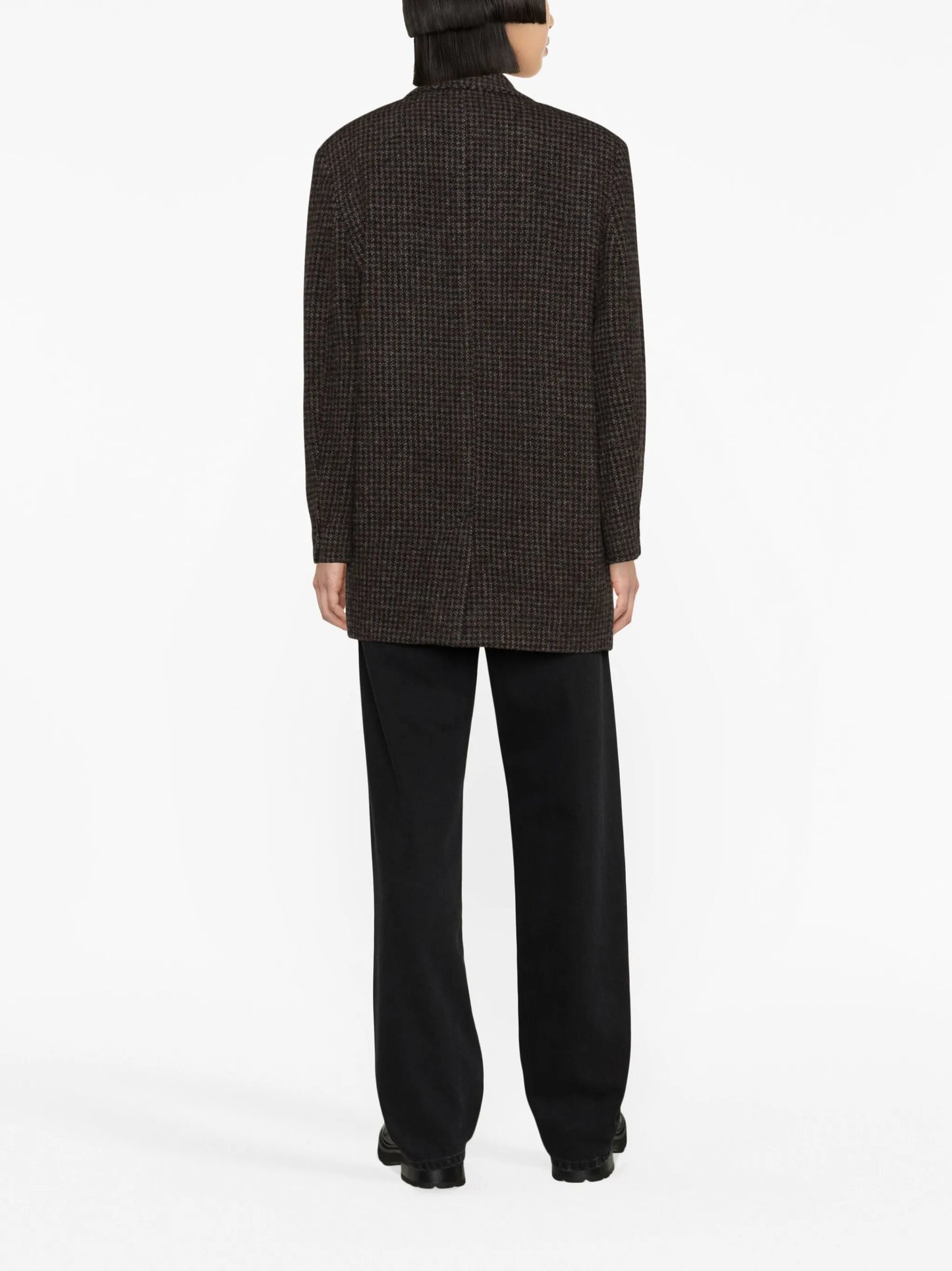 houndstooth wool blazer
