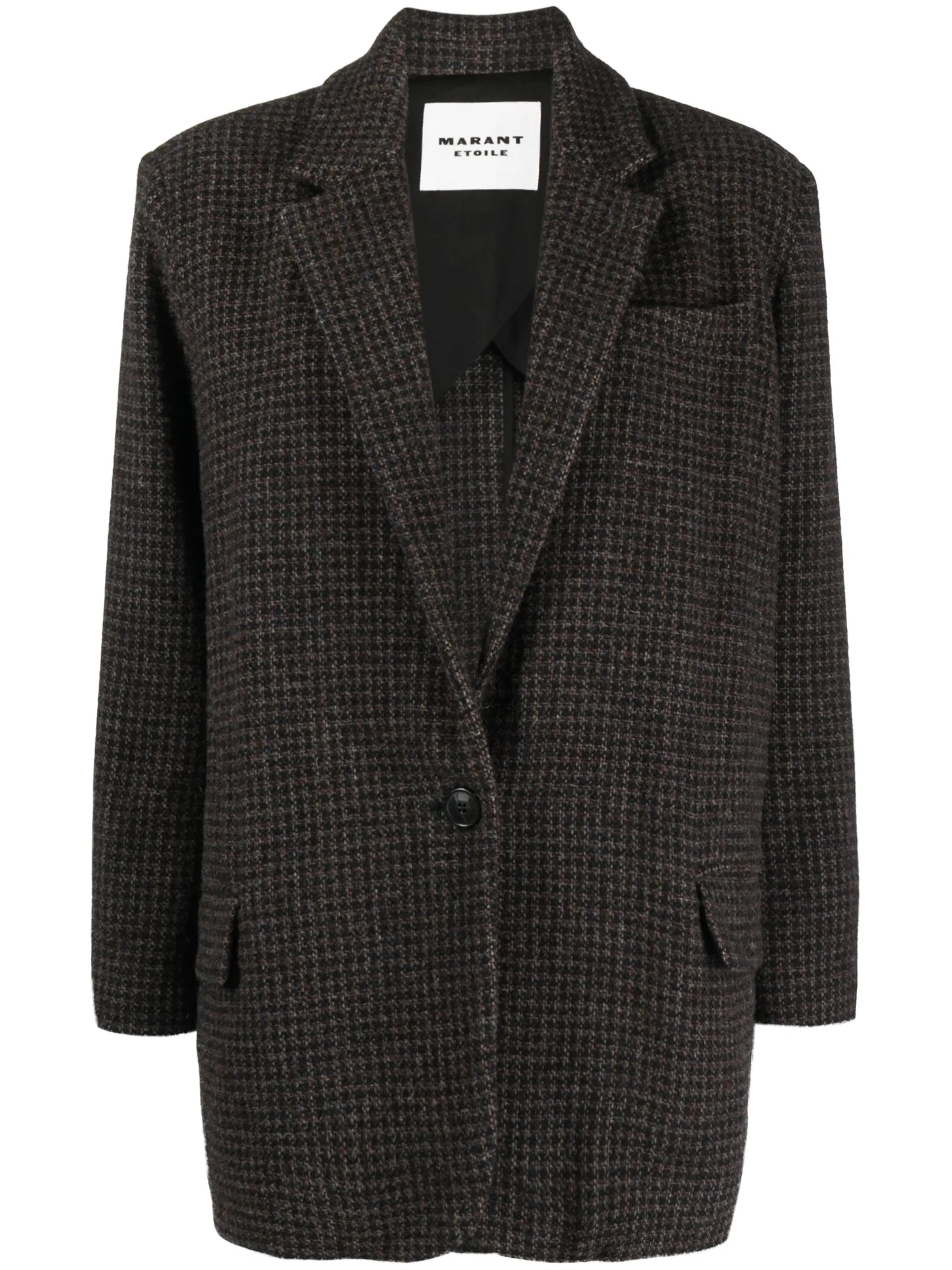 houndstooth wool blazer