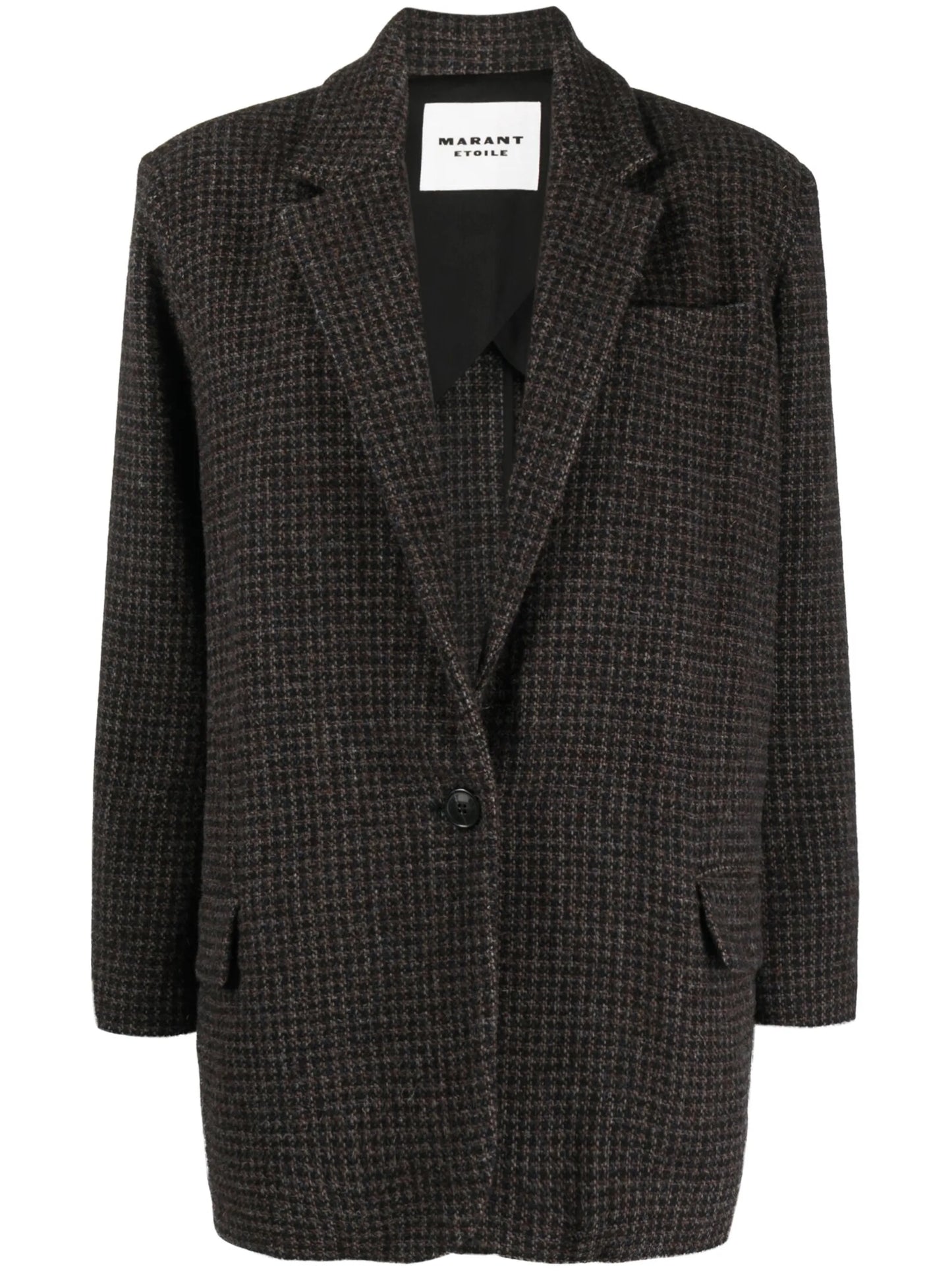 houndstooth wool blazer