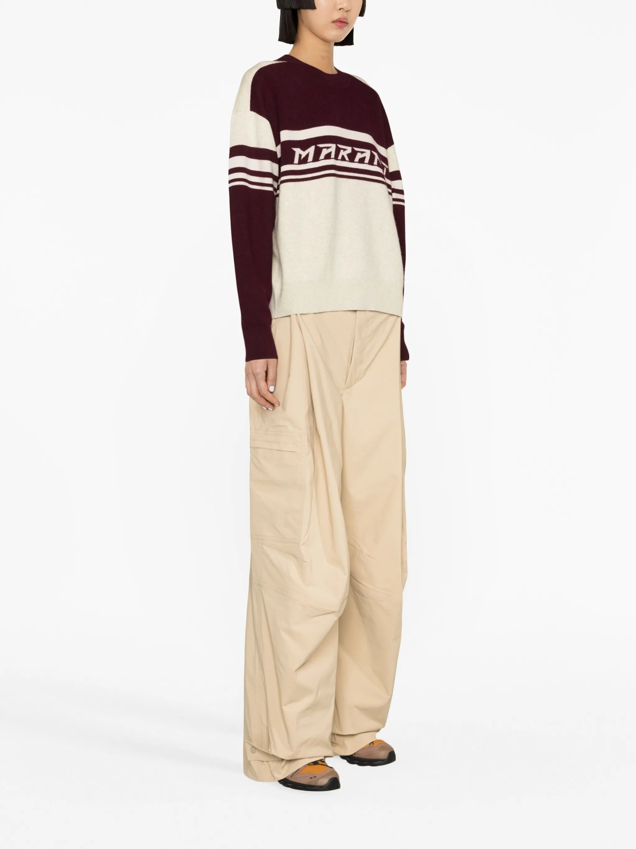 Callie logo-intarsia cotton jumper