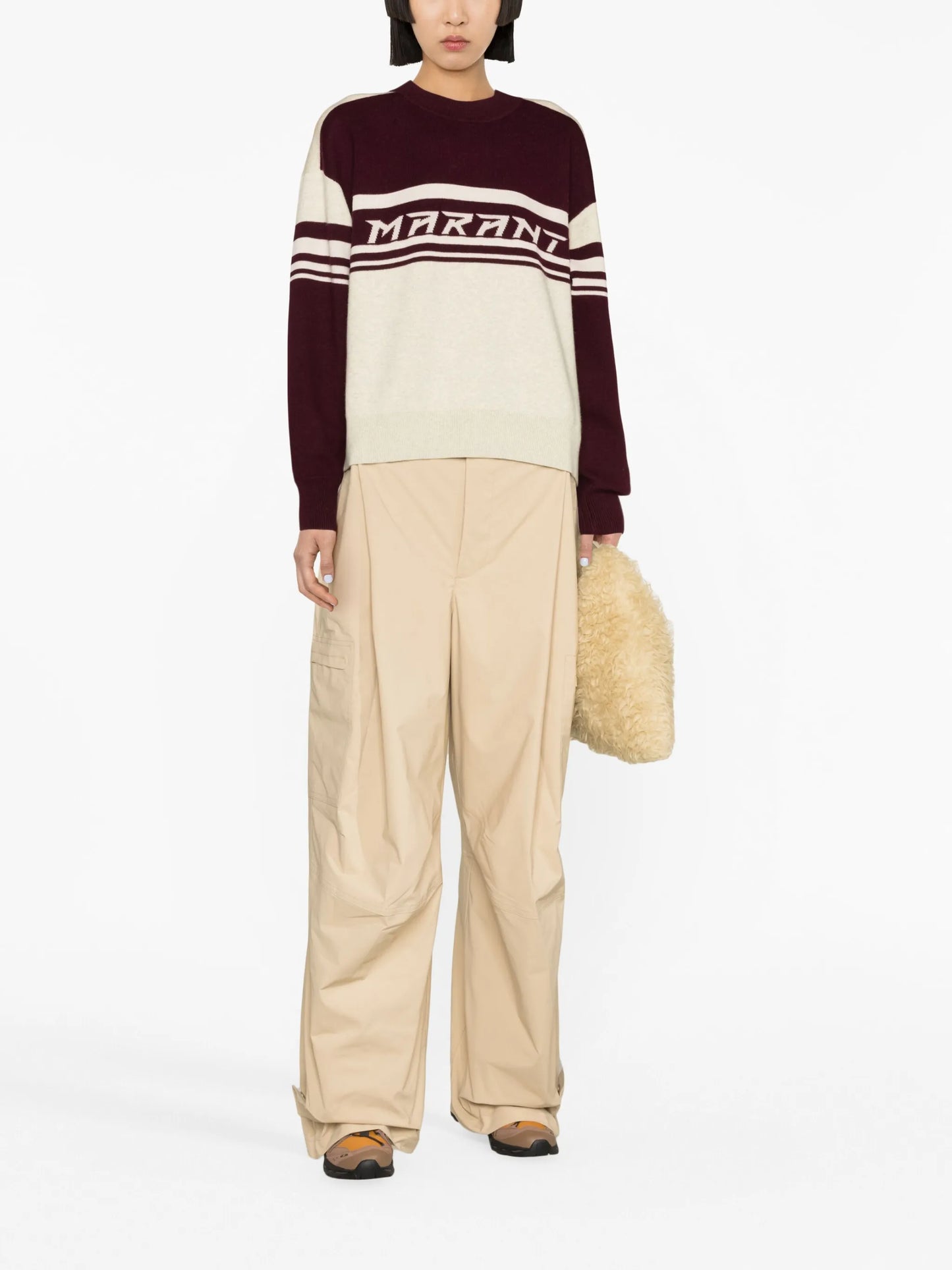 Callie logo-intarsia cotton jumper