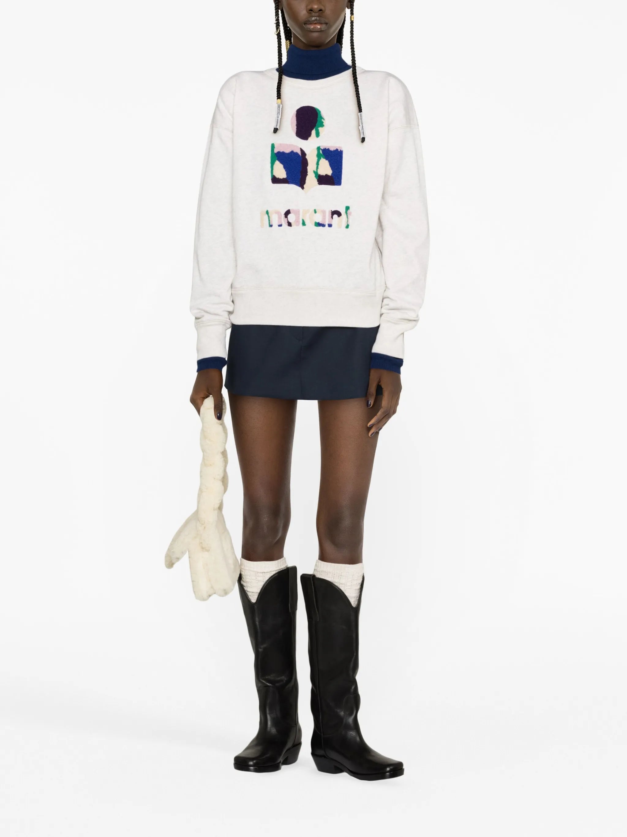Mobyli logo-appliqué sweatshirt