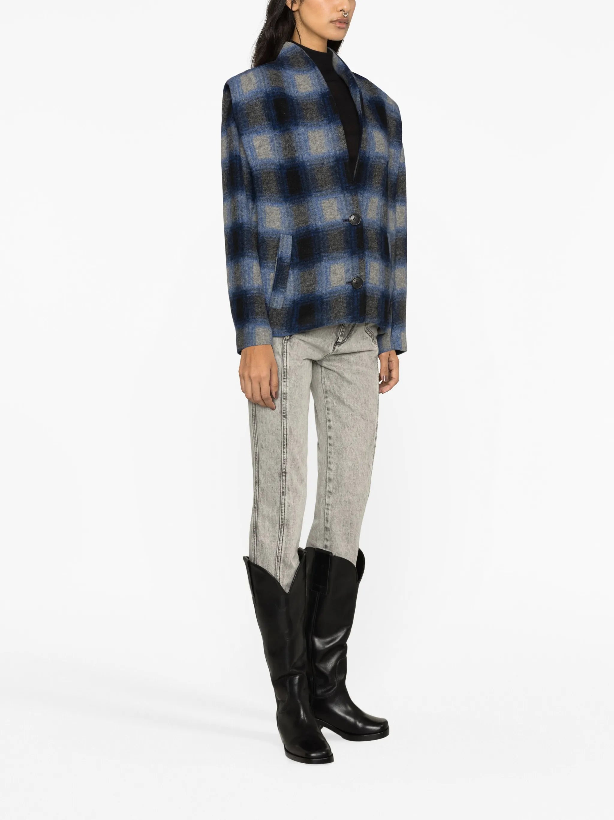 Drogo check-pattern jacket