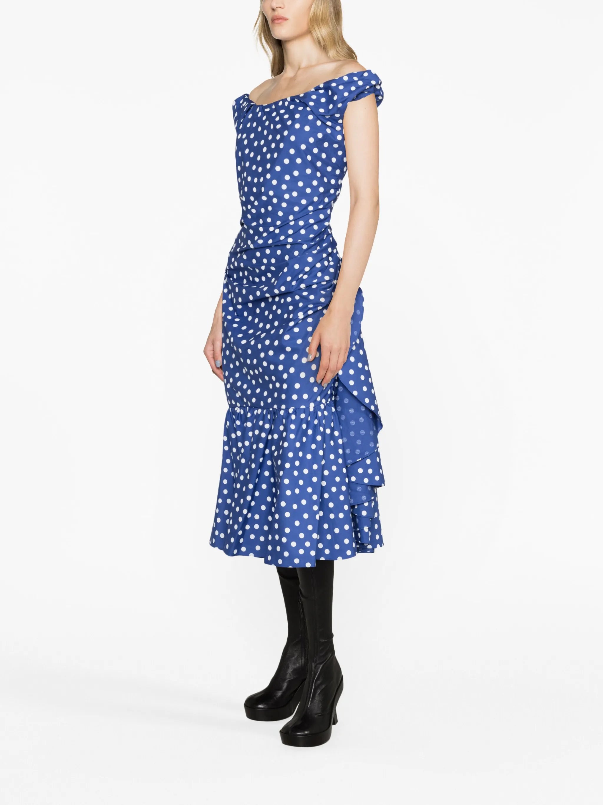 Ginnie polka-dot print dress