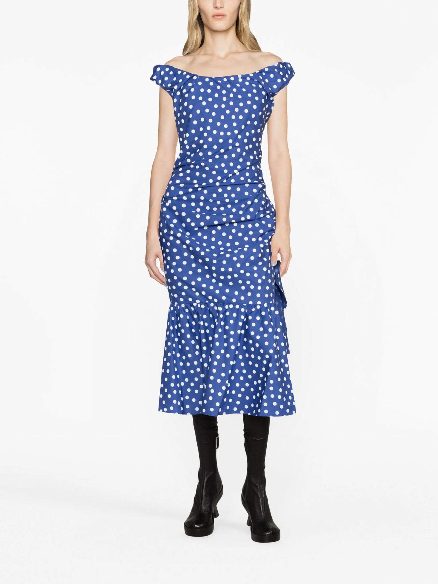 Ginnie polka-dot print dress