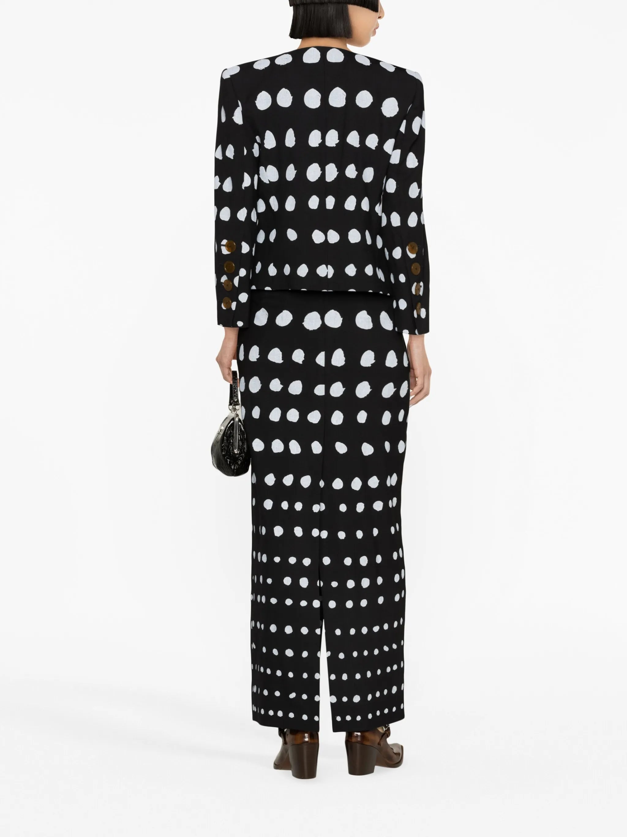 Iman polka dot-print jacket