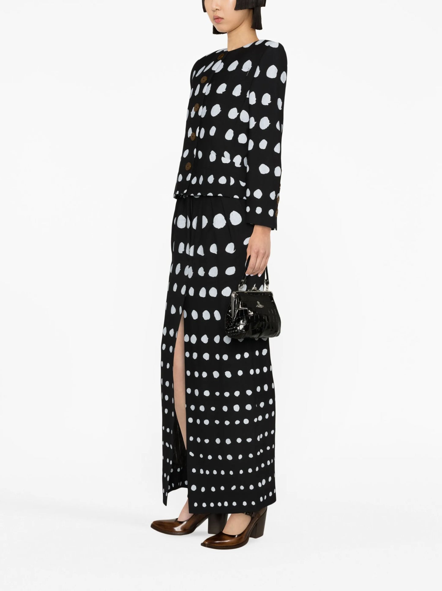 Iman polka dot-print jacket