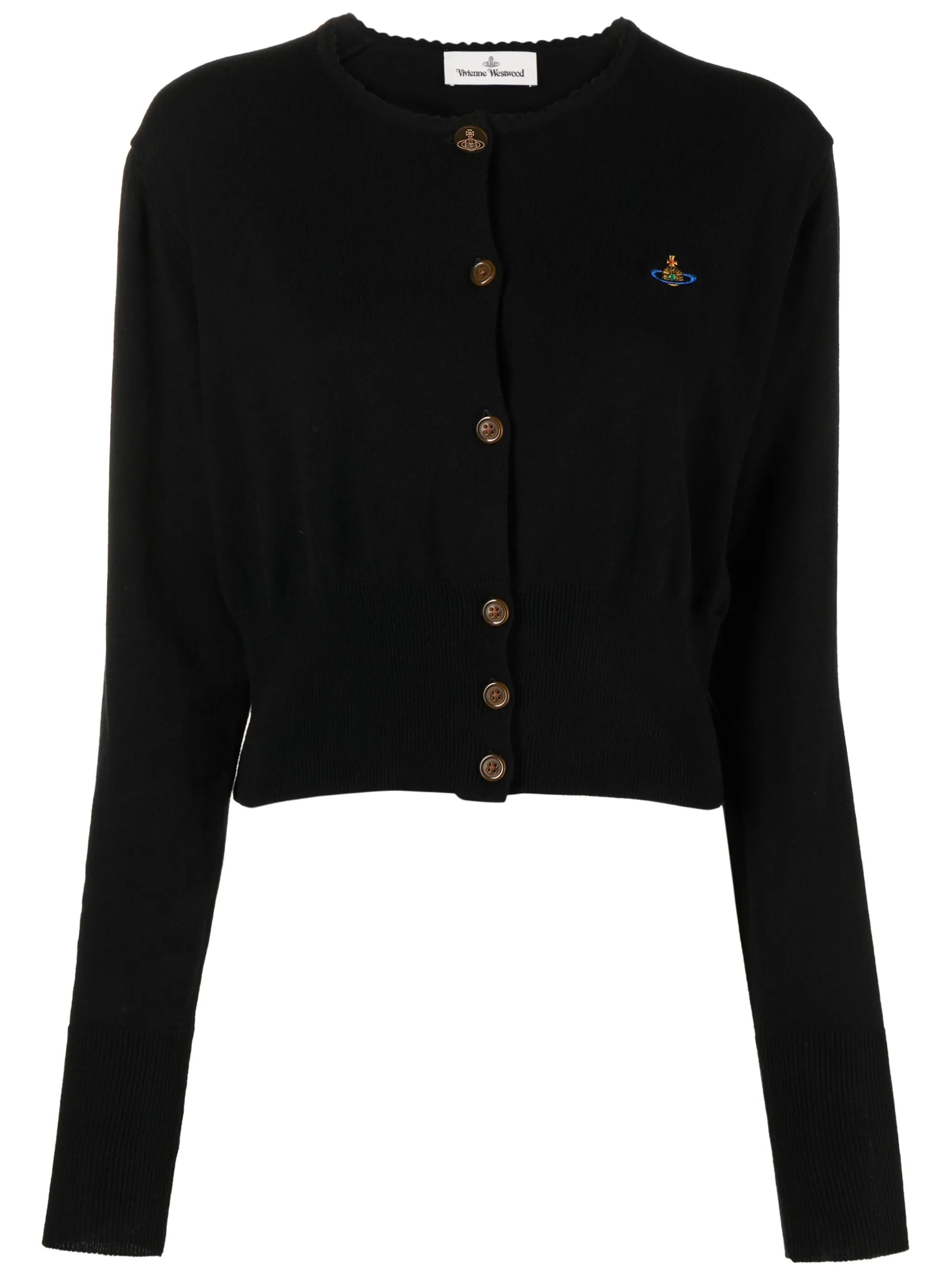 Orb logo-embroidery cardigan
