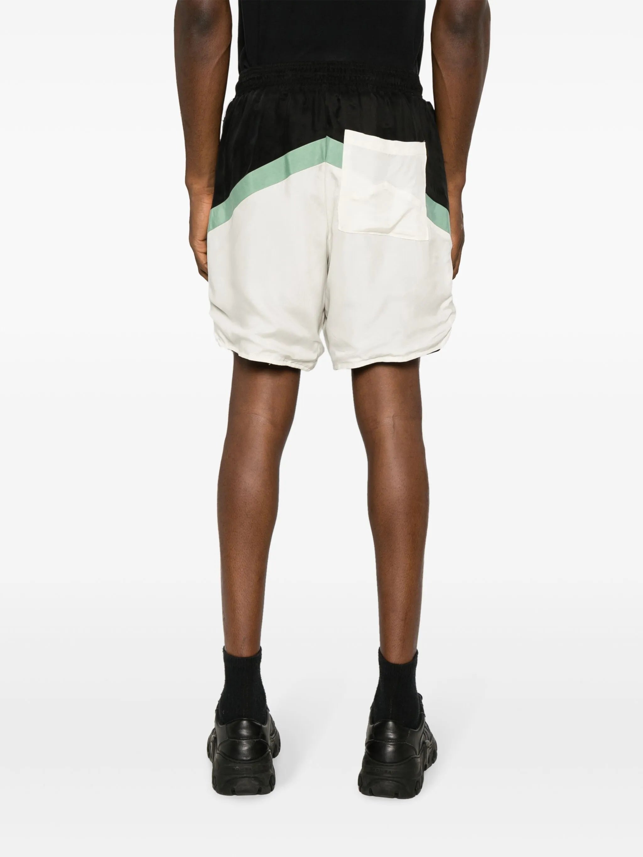 logo-print drawstring deck shorts