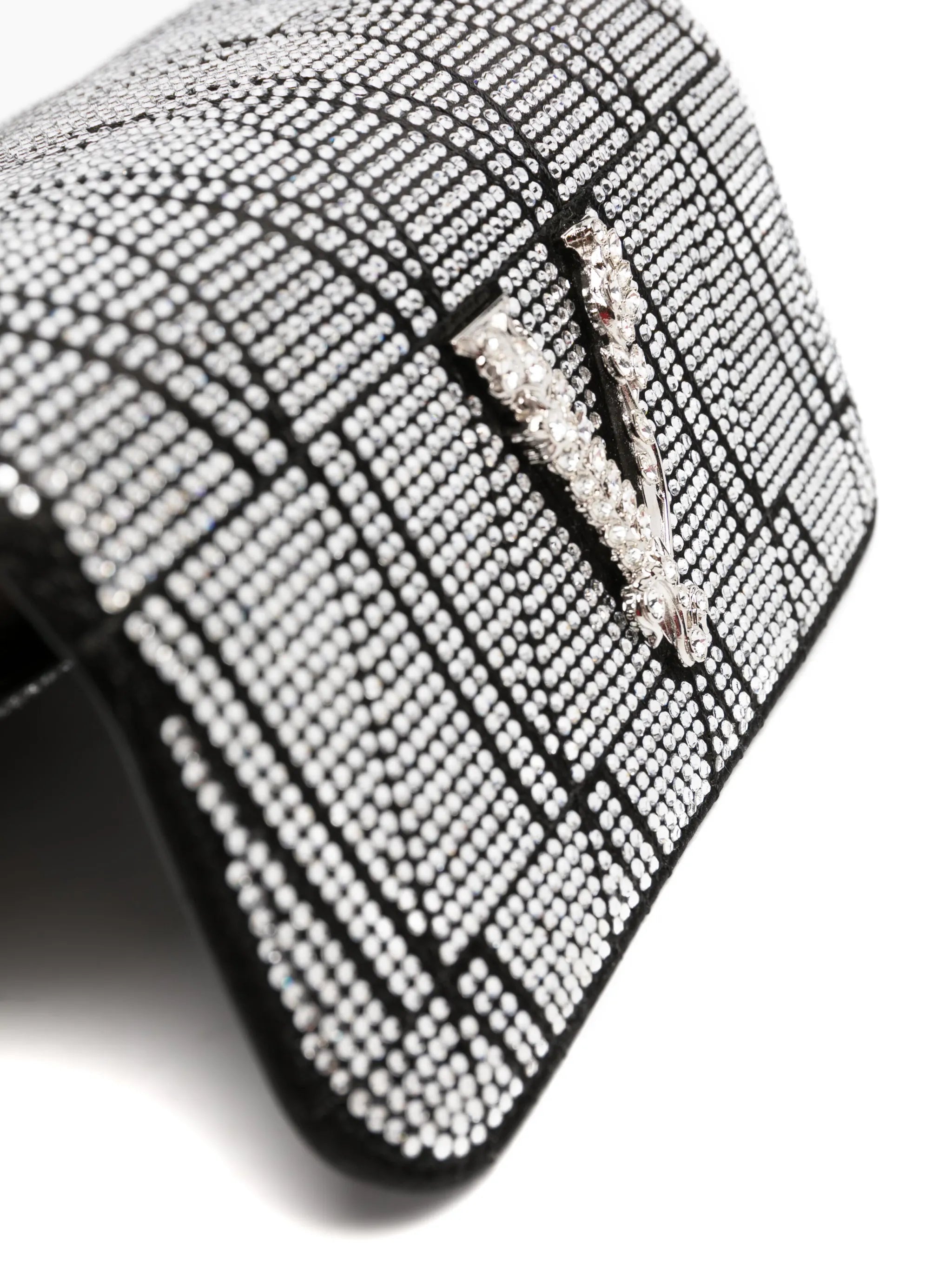 Virtus crystal-embellished leather shoulder bag