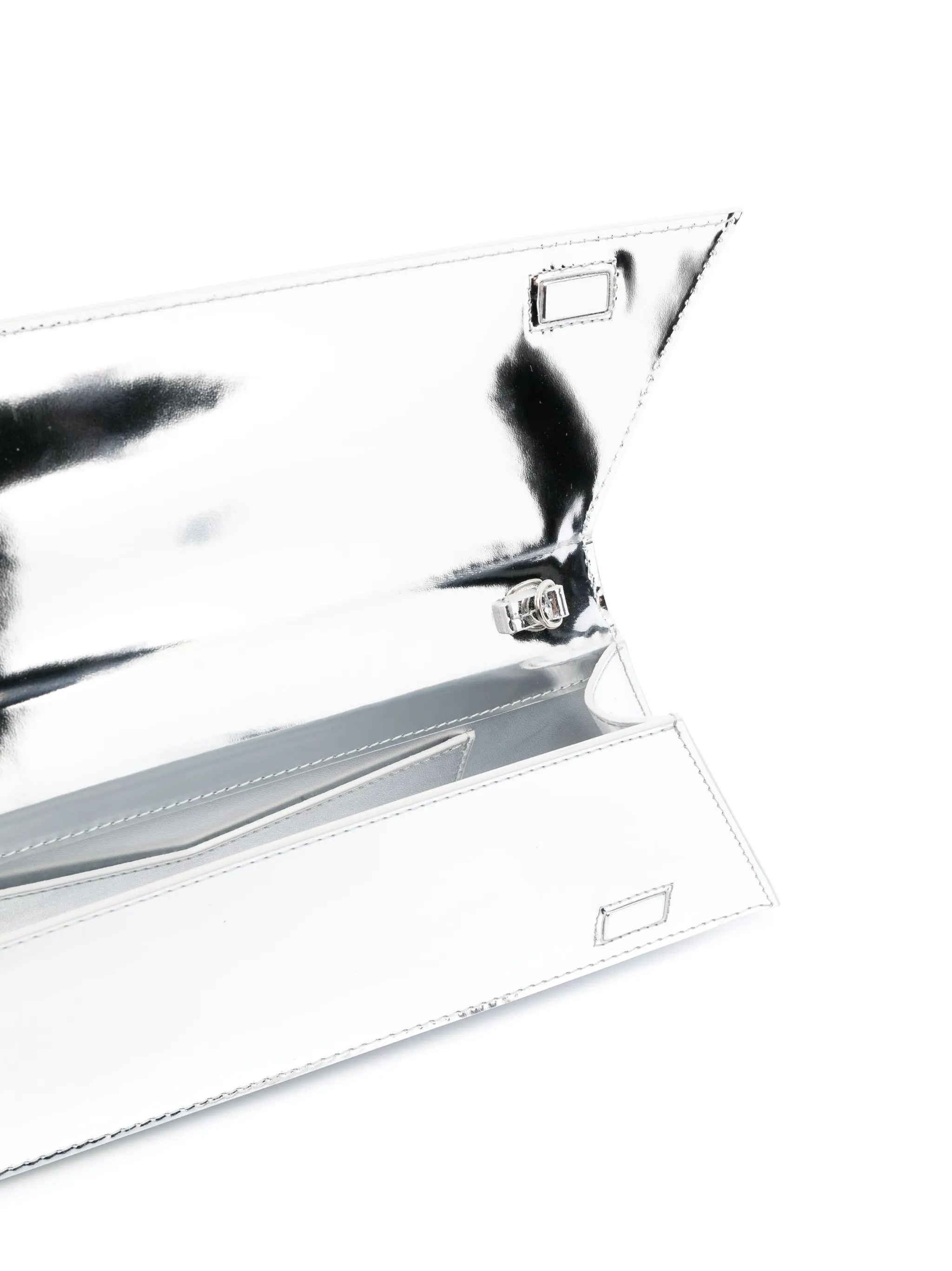Amini Yigit laminated-finish clutch bag