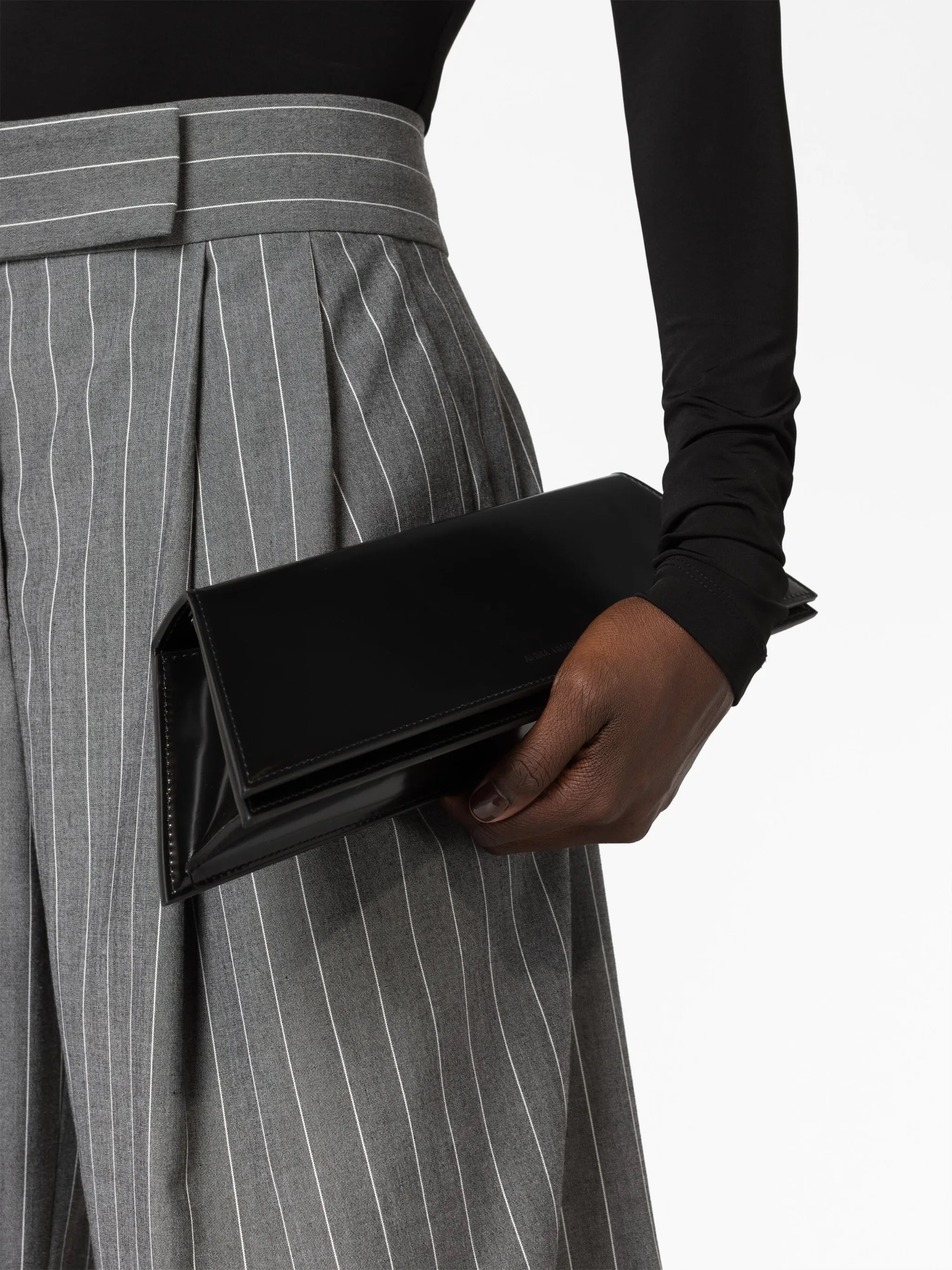 Superamini leather clutch bag