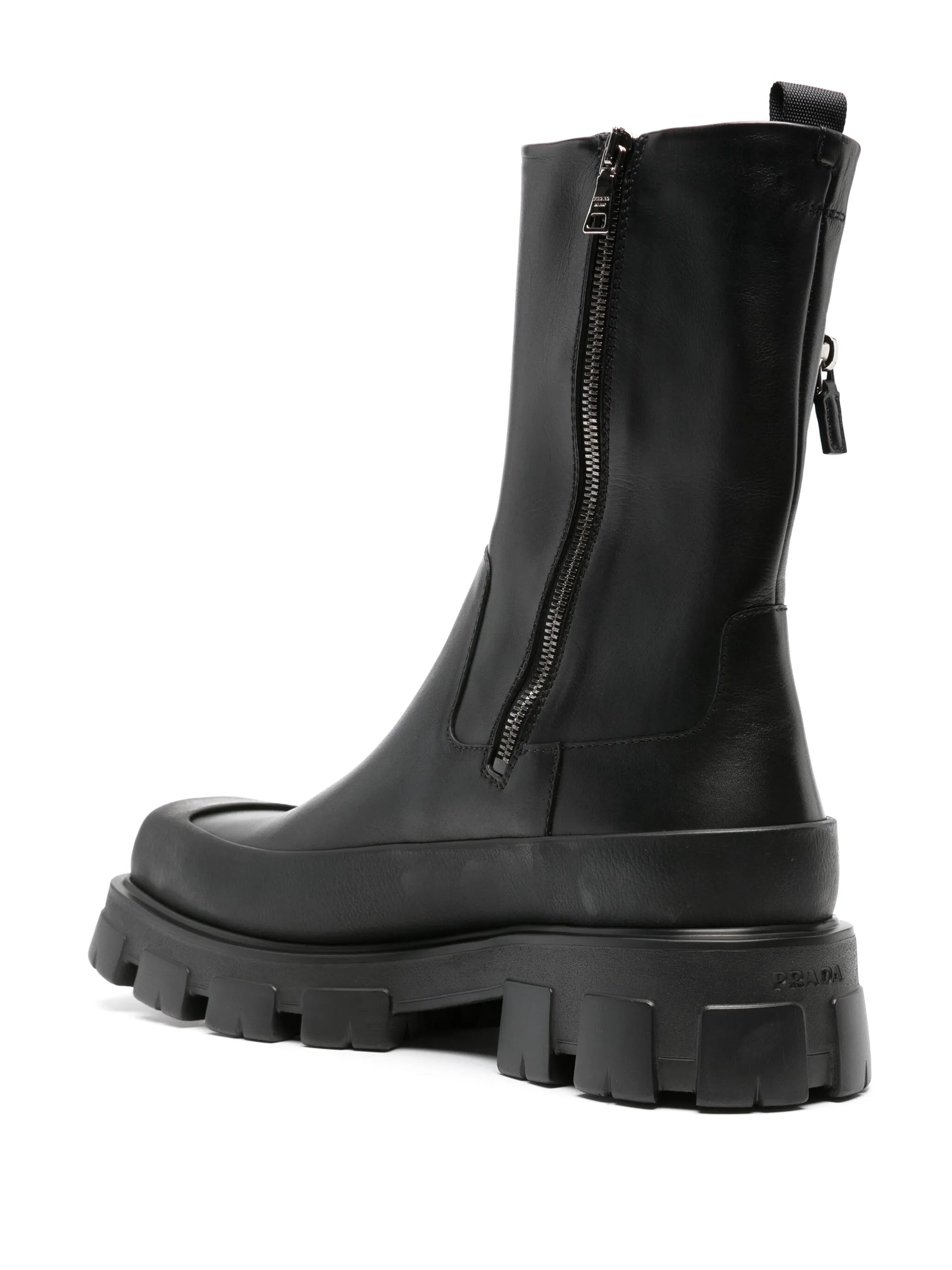 Cobblestone pouch-detail leather boots