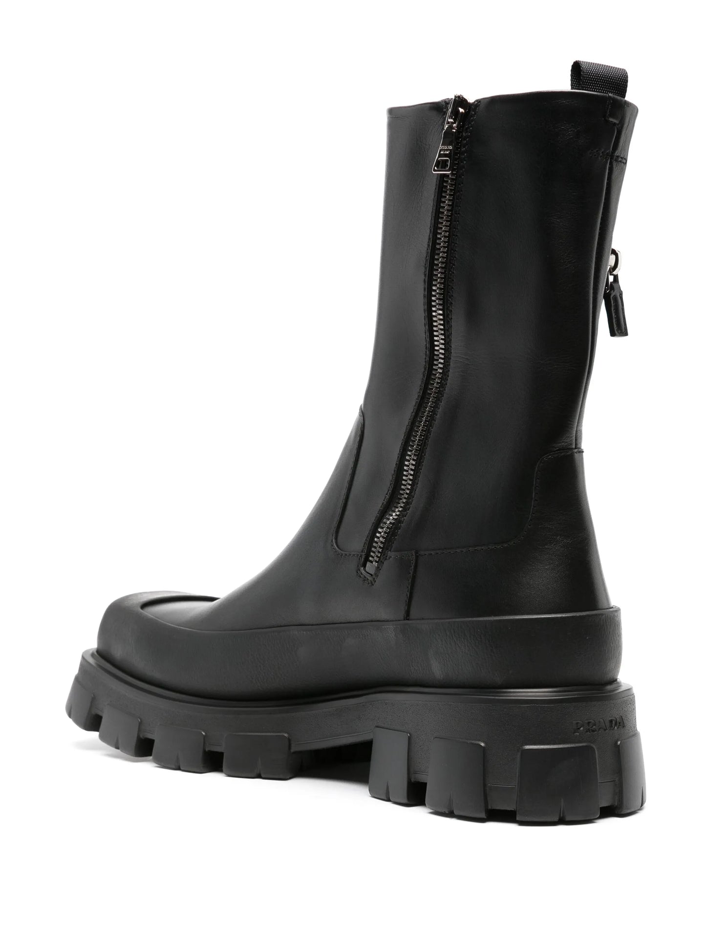 Cobblestone pouch-detail leather boots