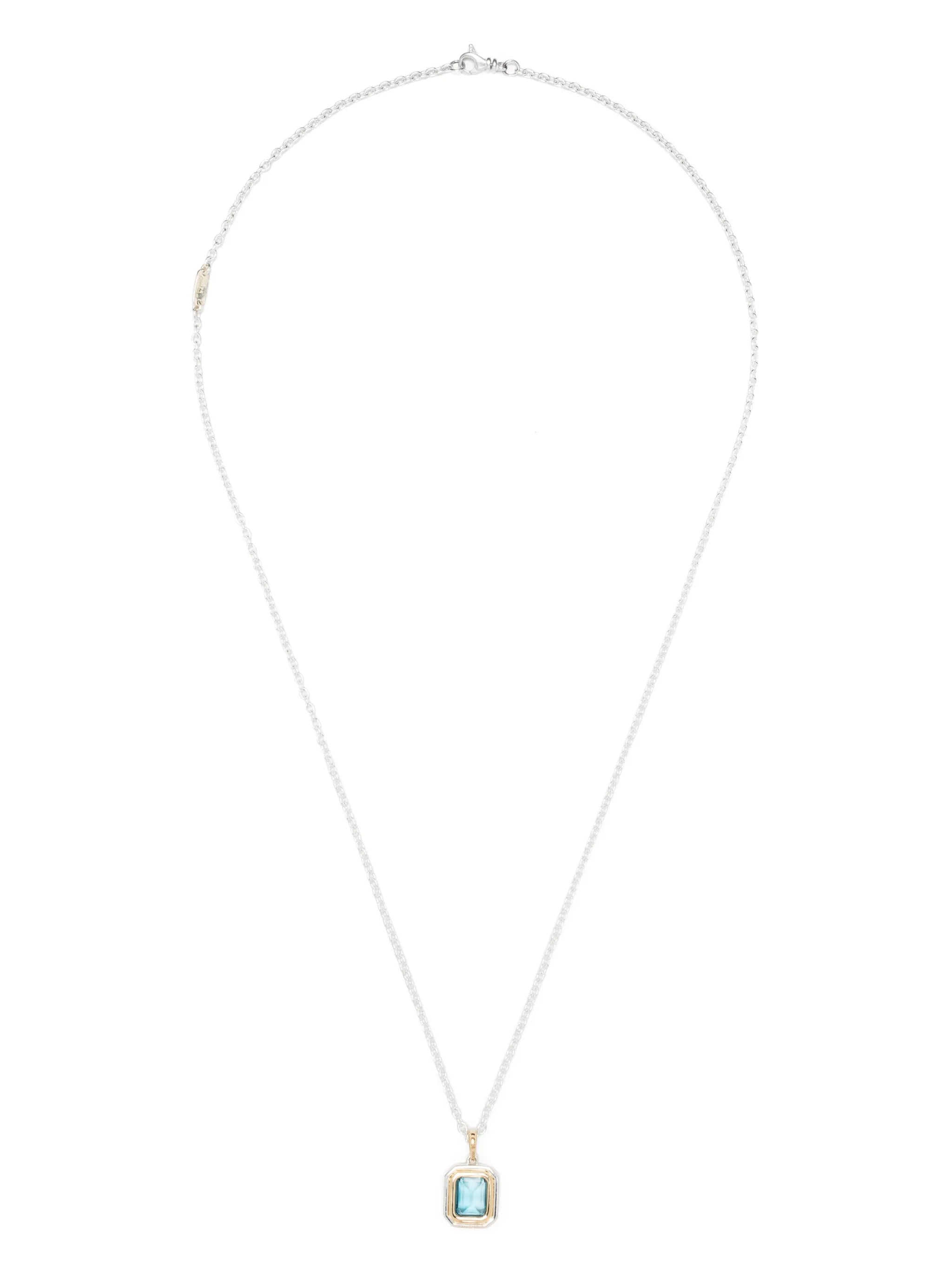 18kt yellow gold Equinox blue topaz necklace
