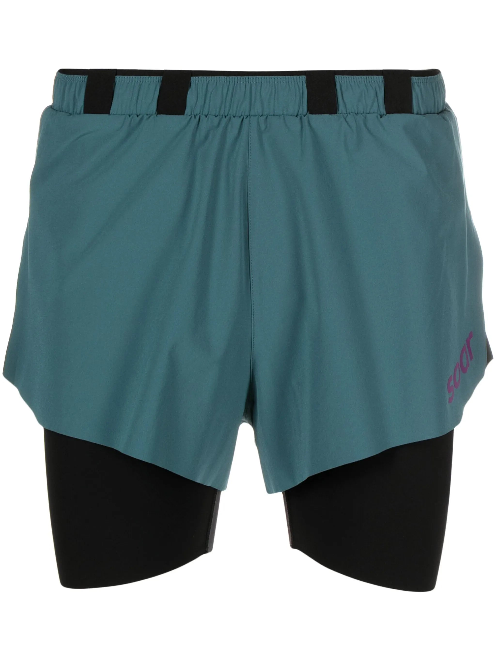 overlapping-panel performance shorts