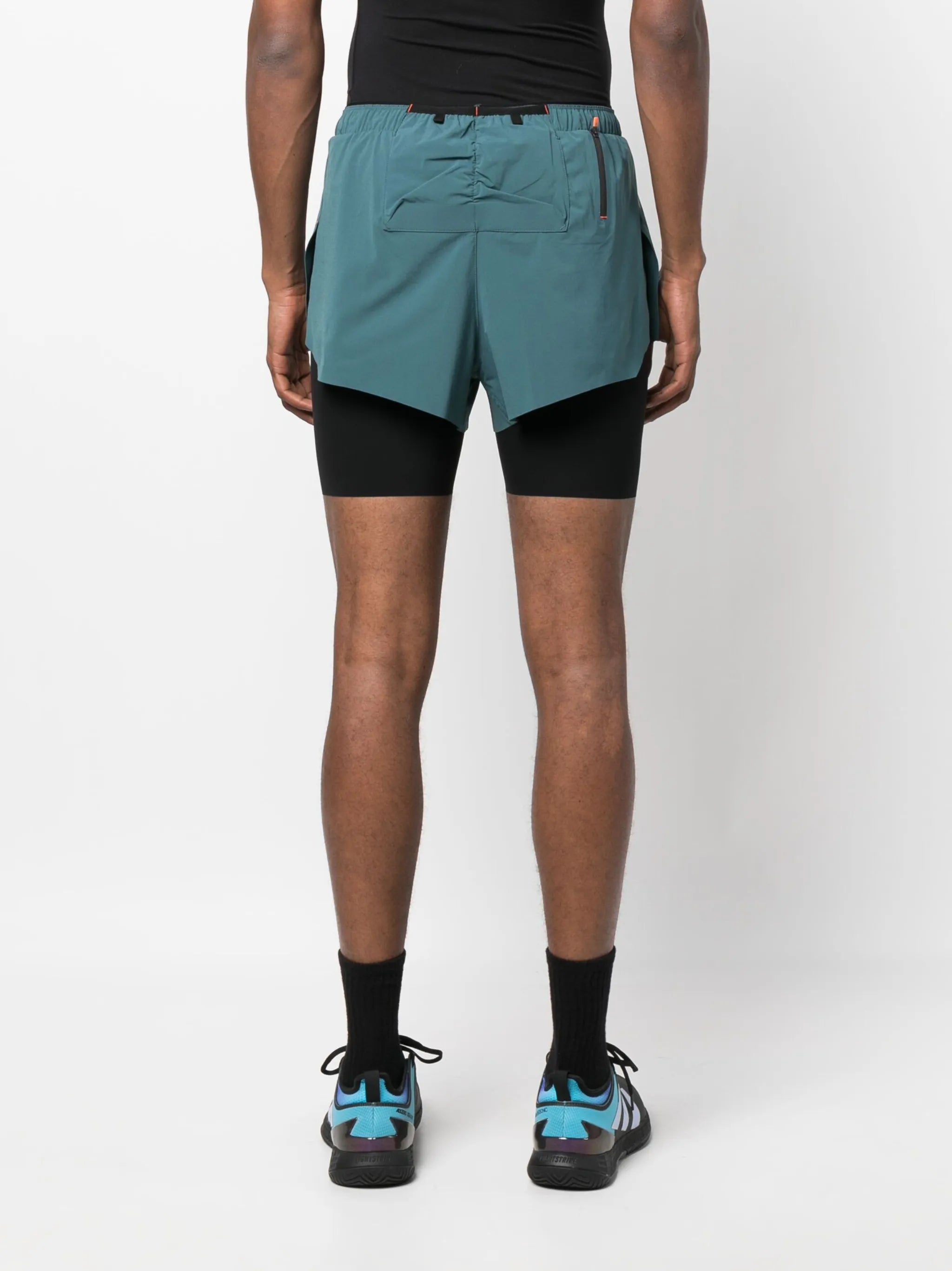 overlapping-panel performance shorts