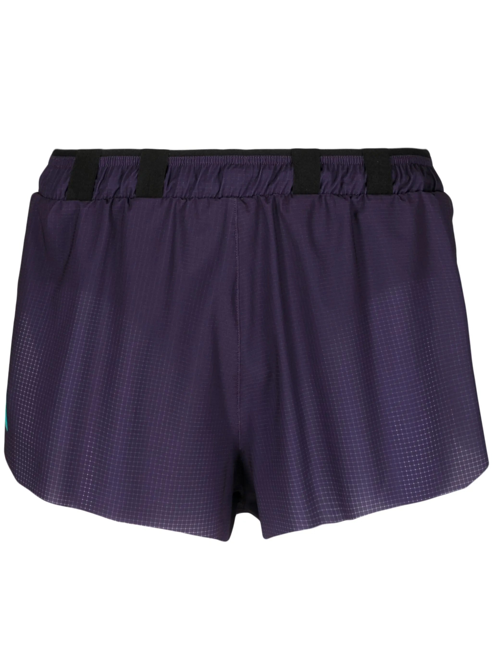 grid-pattern track shorts