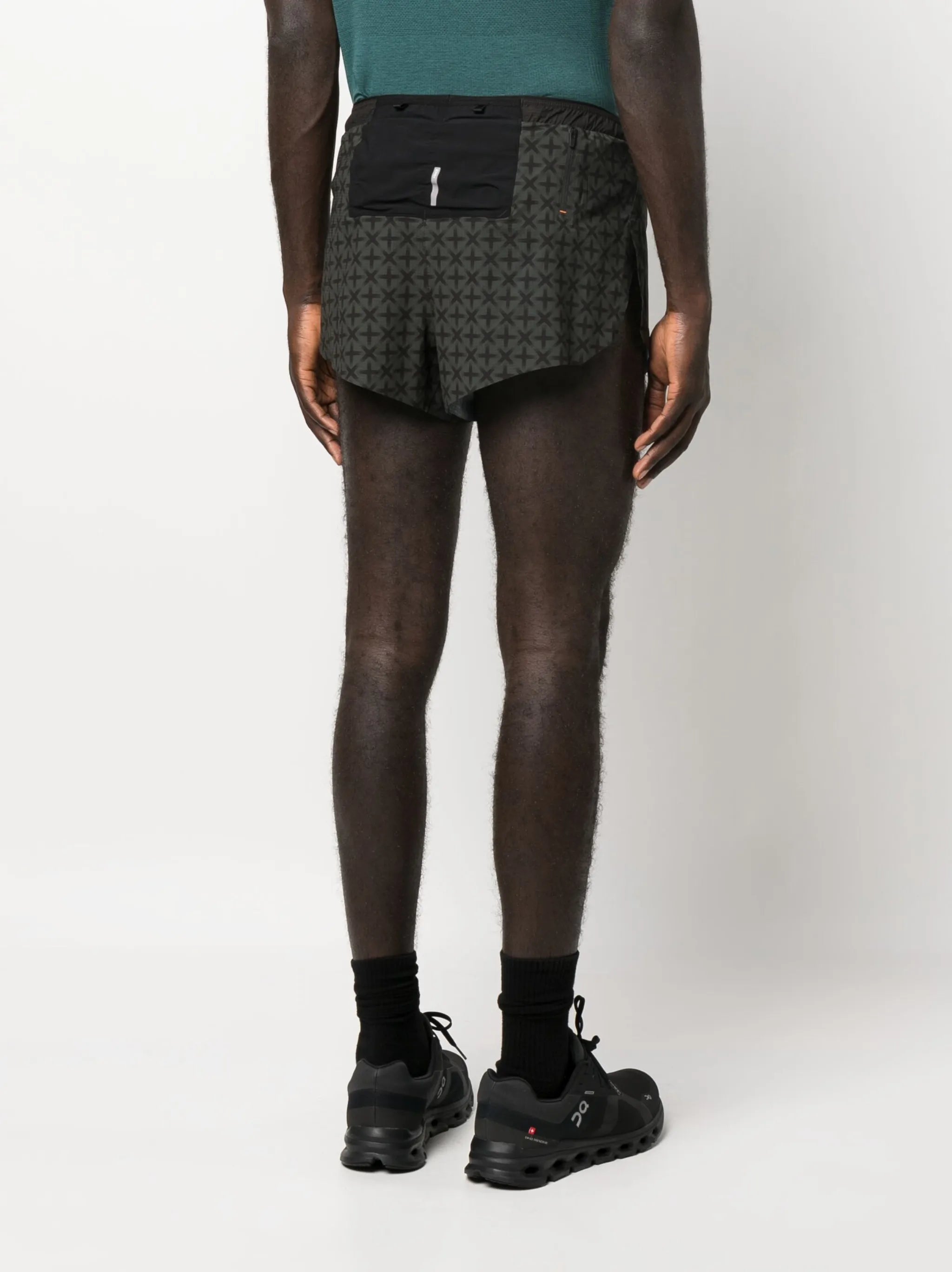 graphic-print running shorts