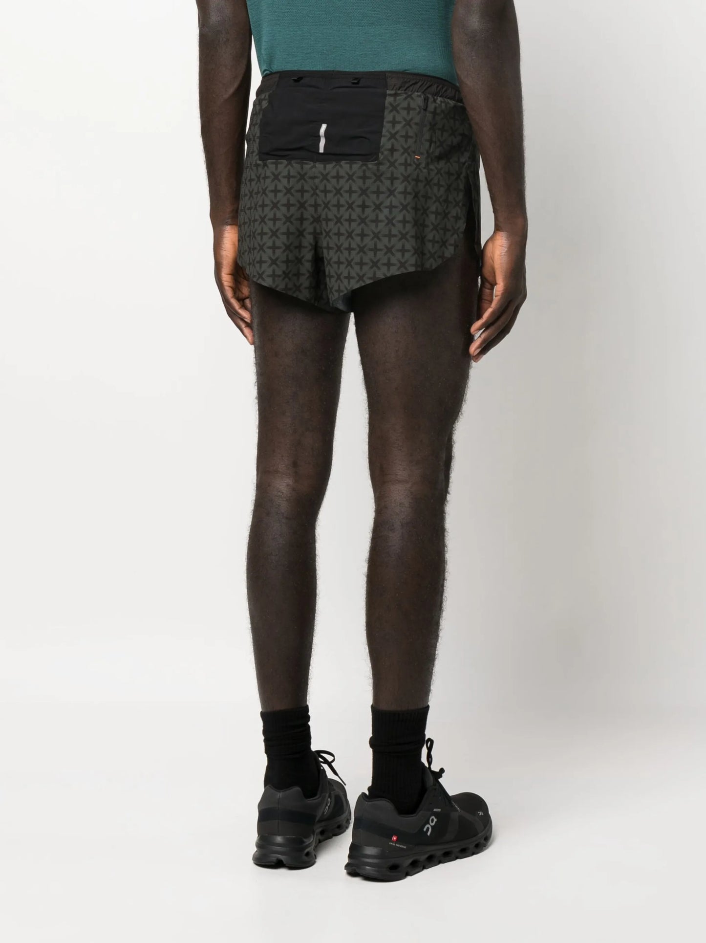 graphic-print running shorts