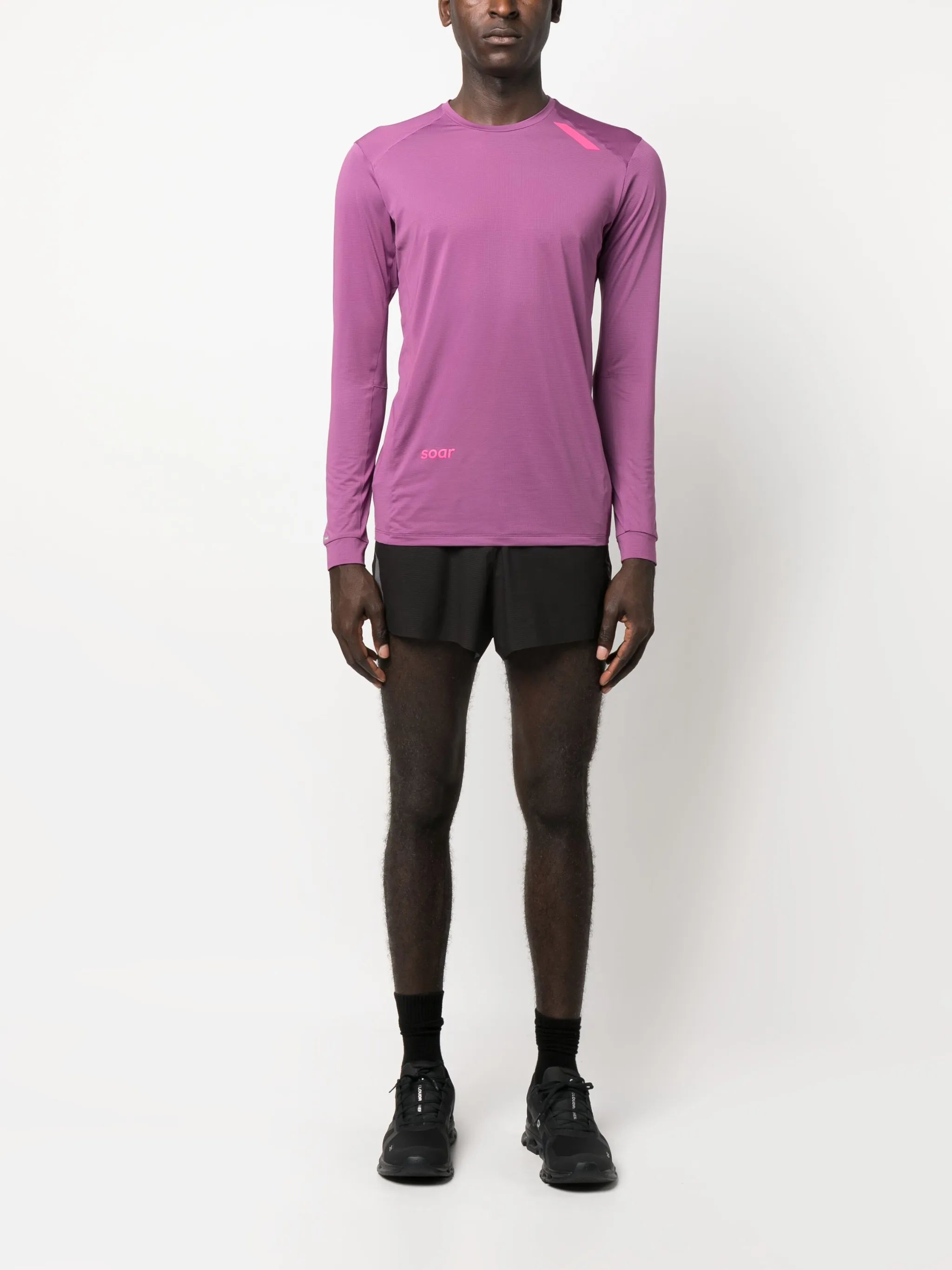 logo-print running shorts