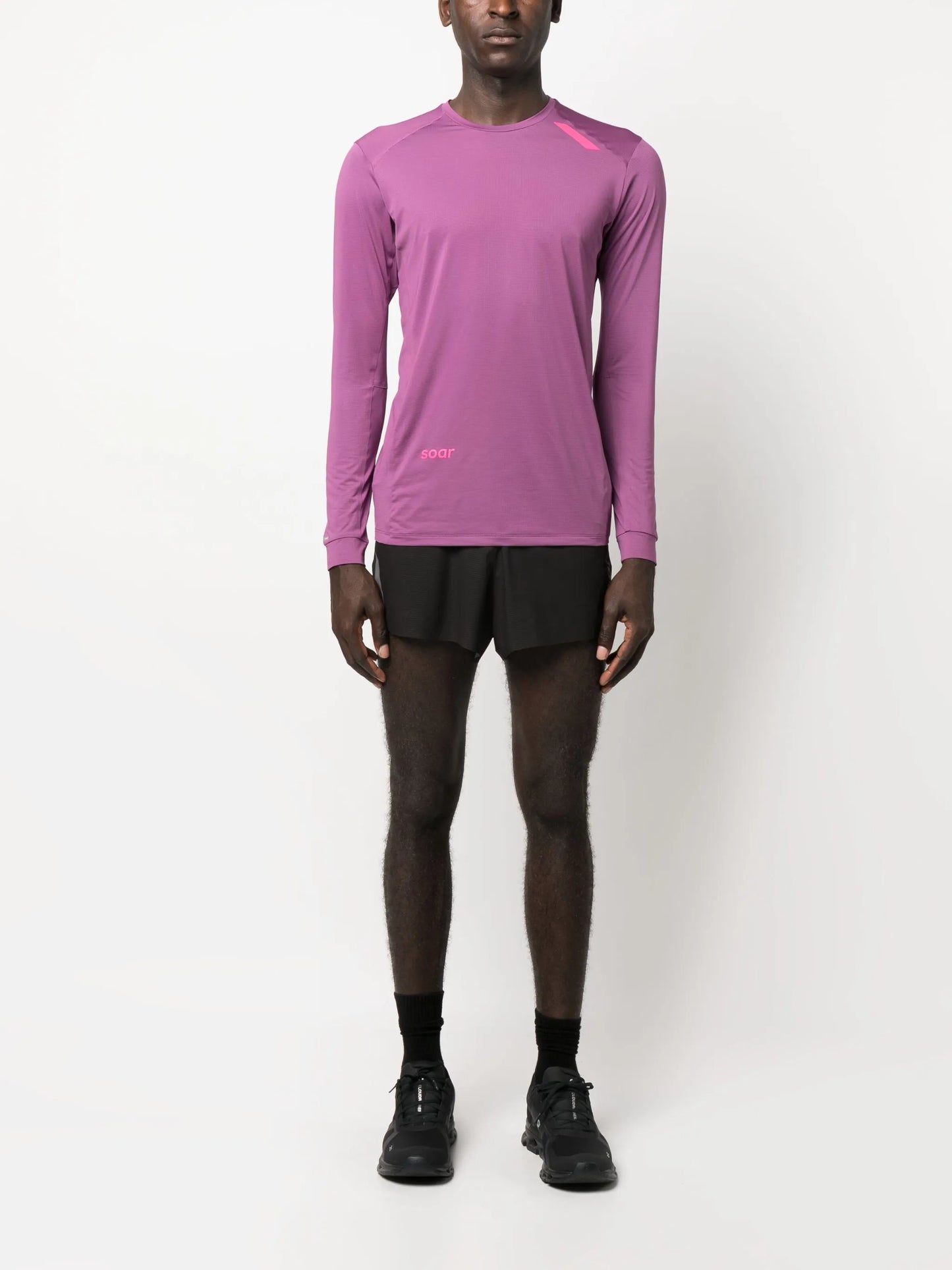 logo-print running shorts