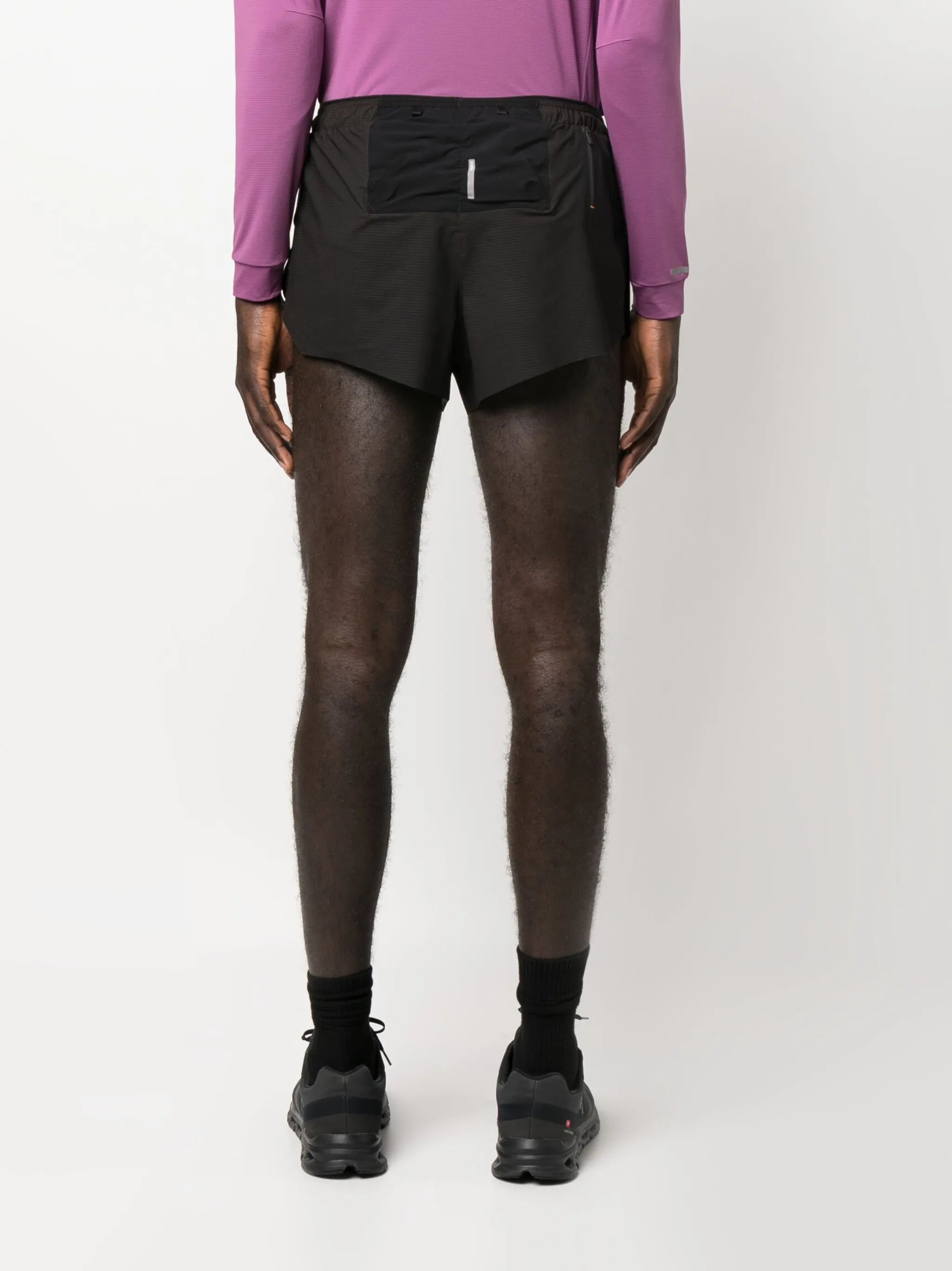 logo-print running shorts