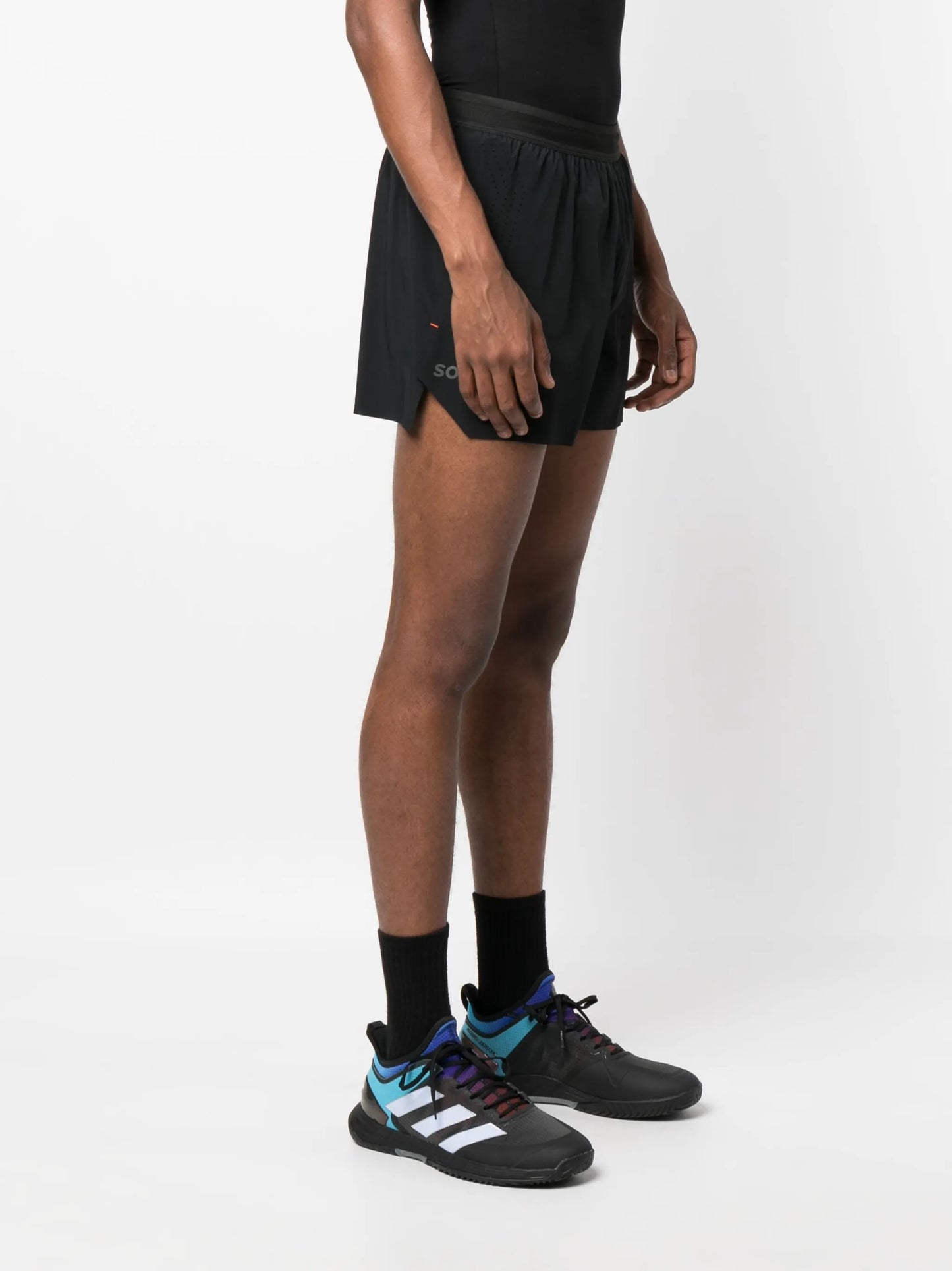 logo-print performance shorts