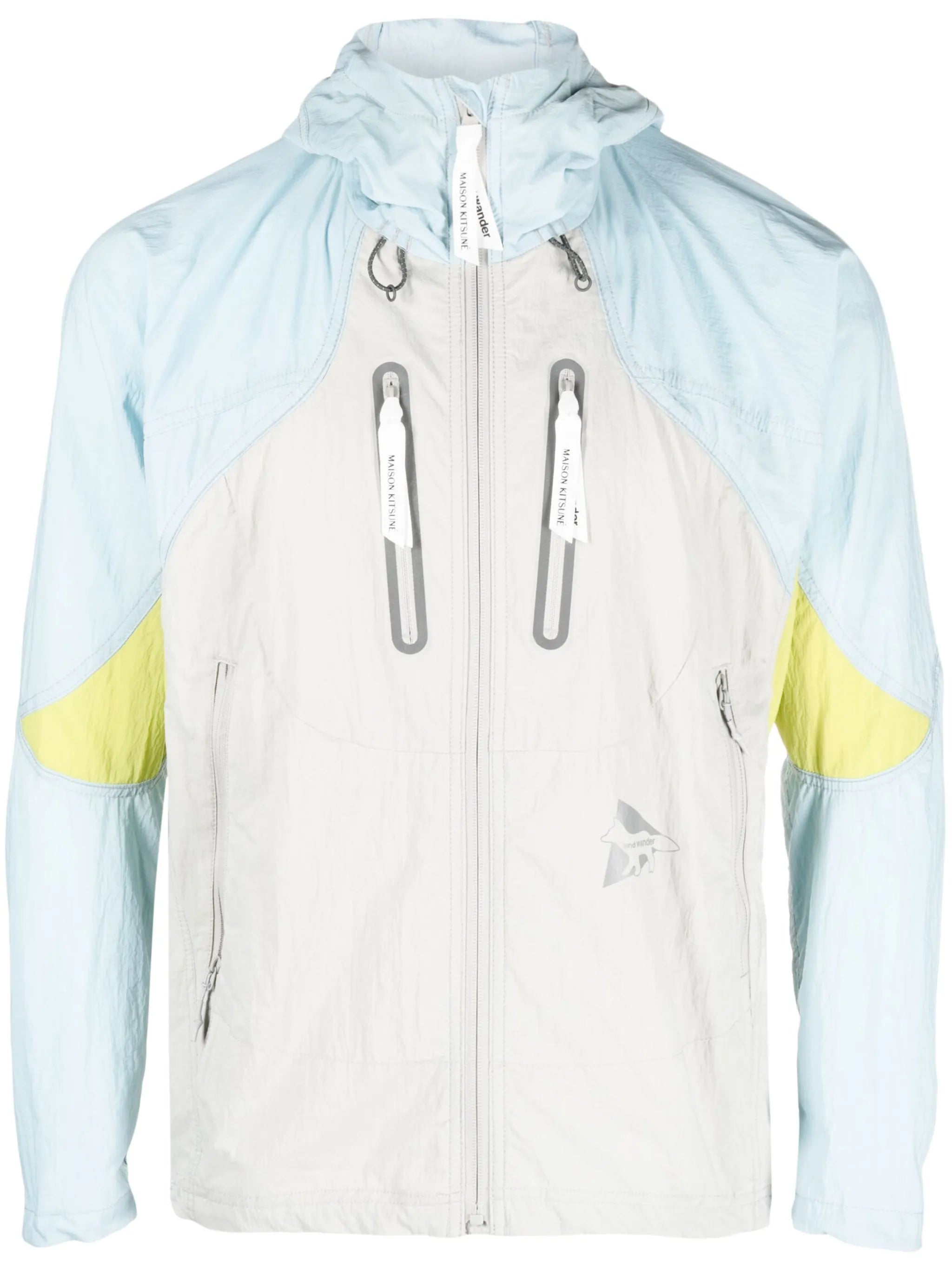 multi-panel hooded jacket