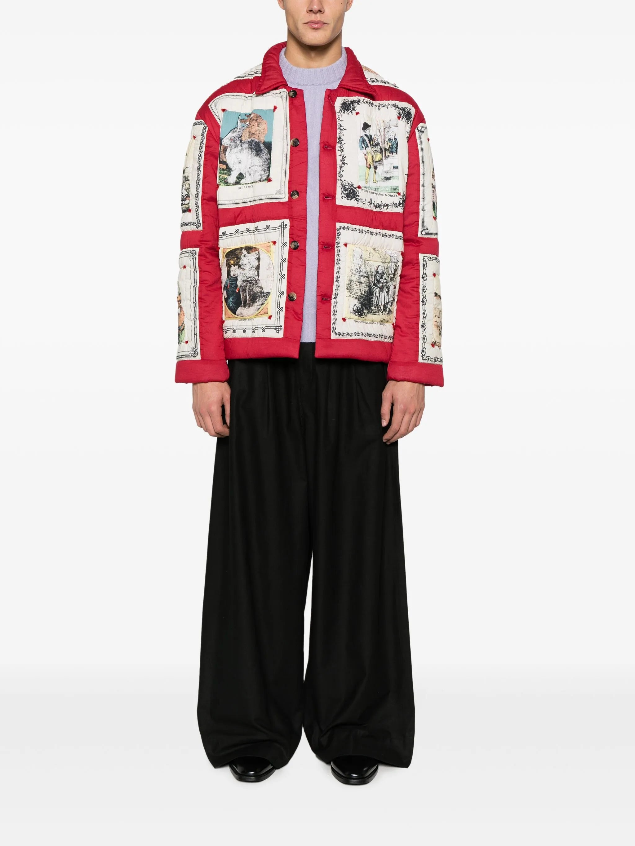 Storytime graphic-print down jacket