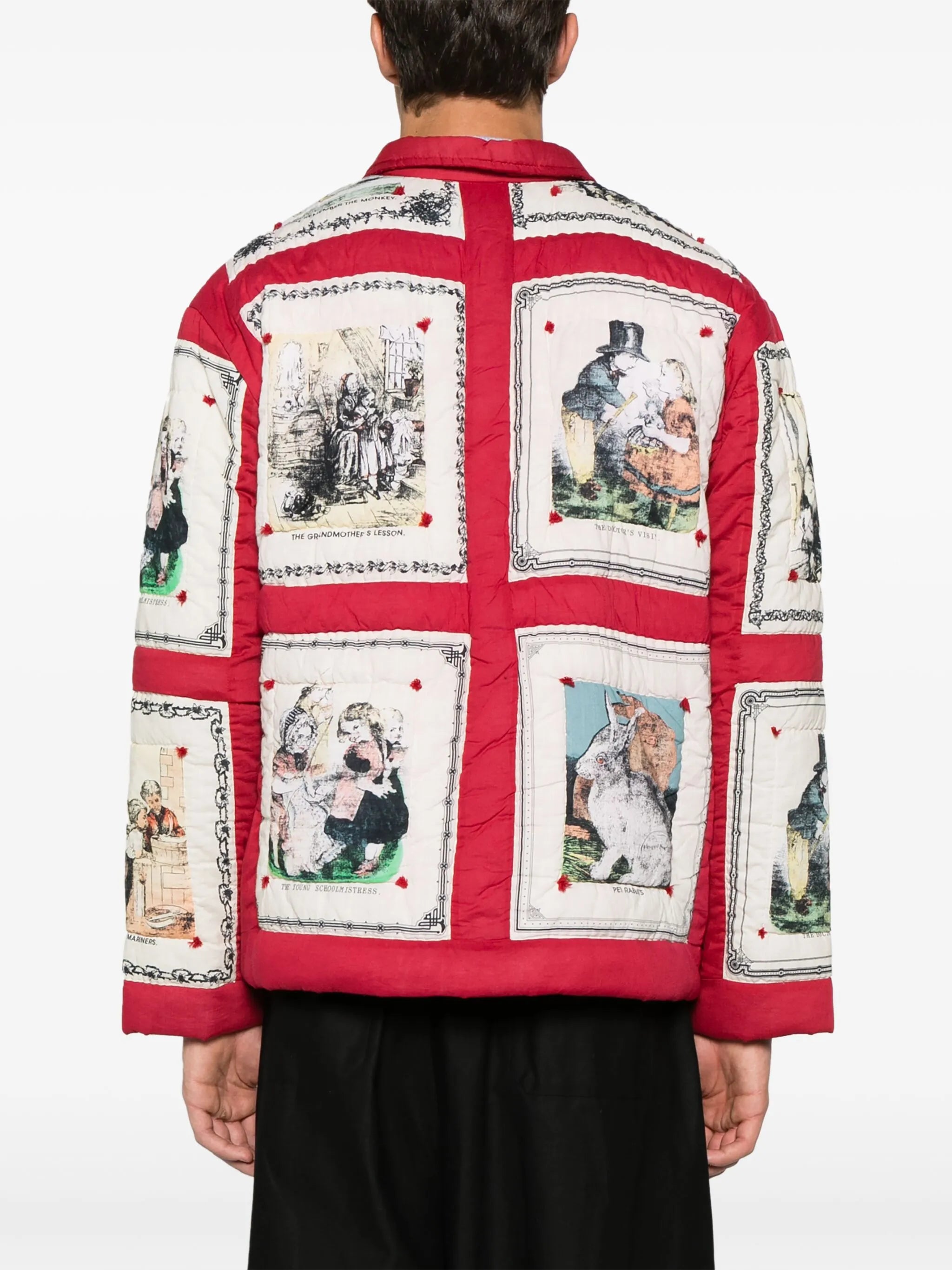Storytime graphic-print down jacket