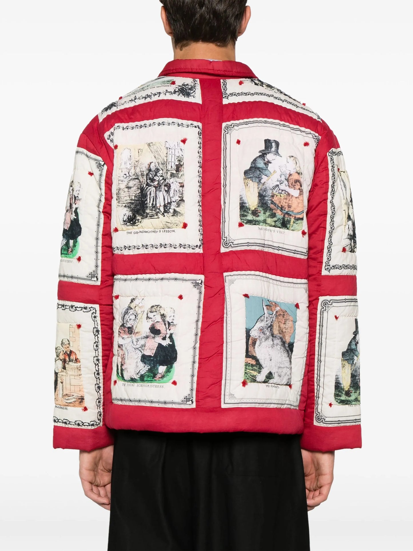 Storytime graphic-print down jacket