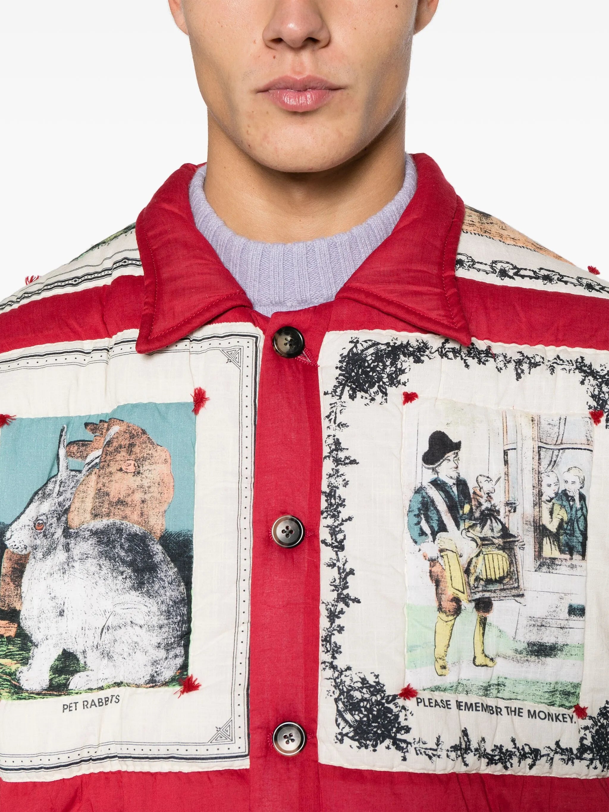 Storytime graphic-print down jacket