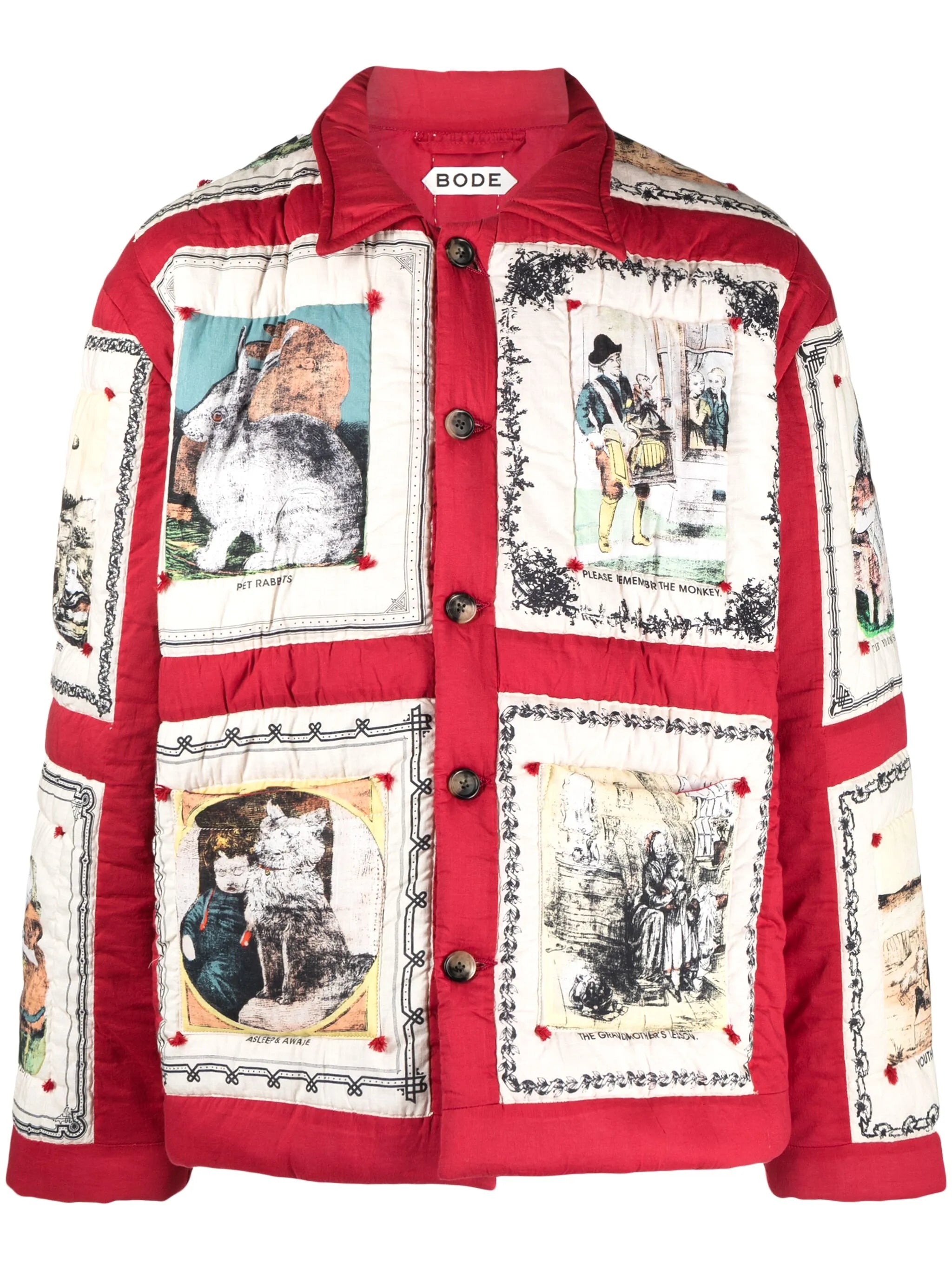 Storytime graphic-print down jacket