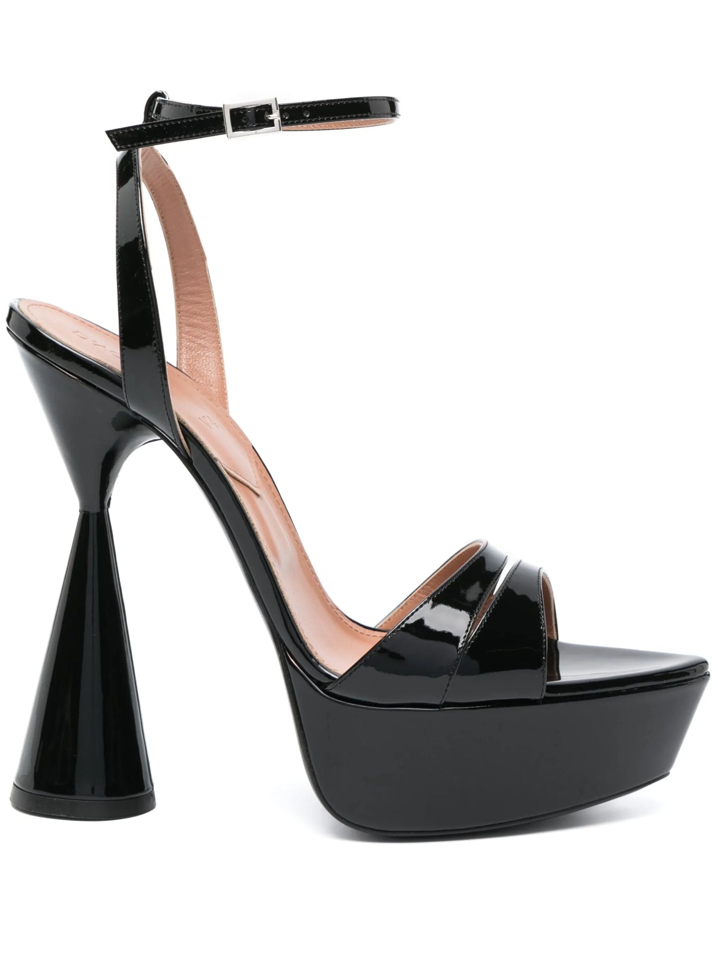 Skye 125mm patent platform sandals
