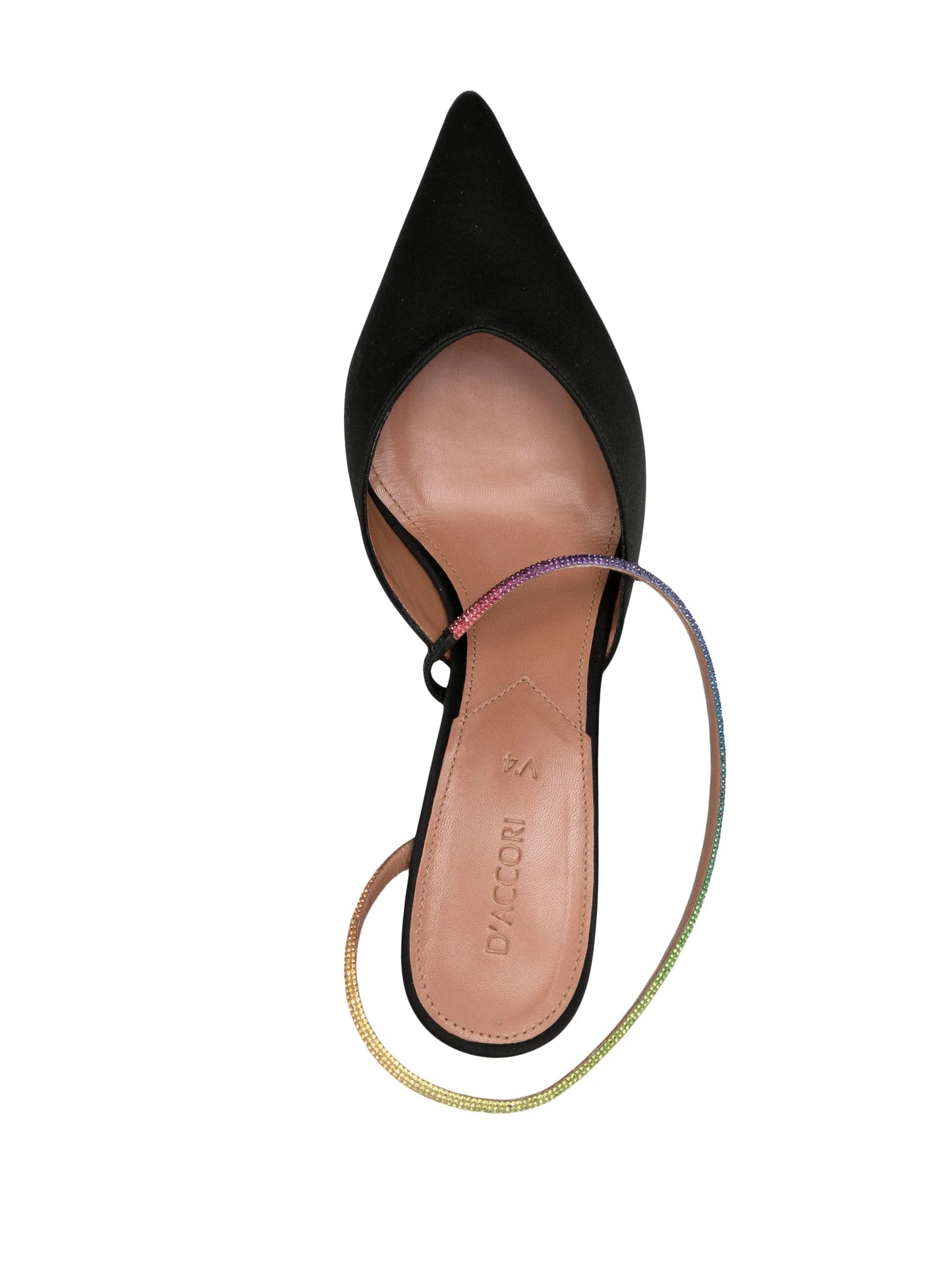 pointed-toe strap-detail pumps