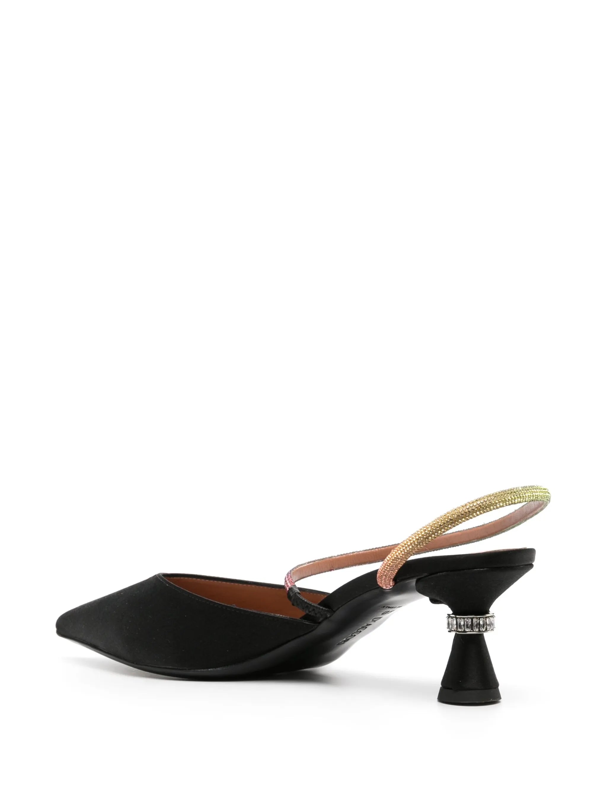 pointed-toe strap-detail pumps