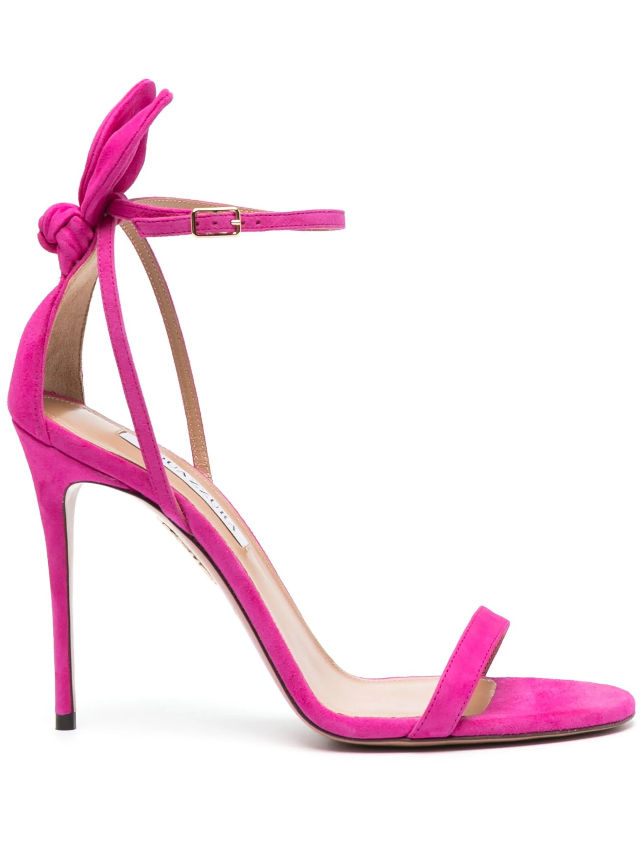 Bow Tie 105mm suede sandals