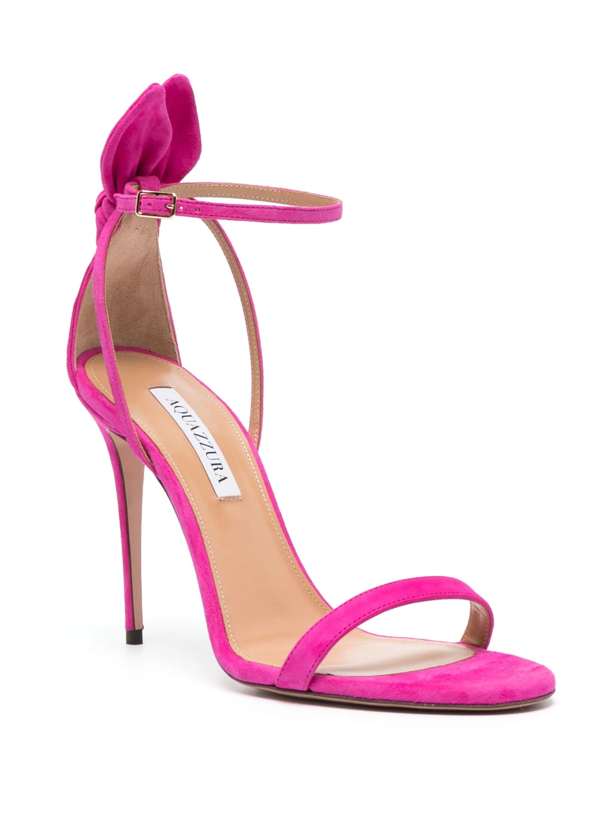 Bow Tie 105mm suede sandals
