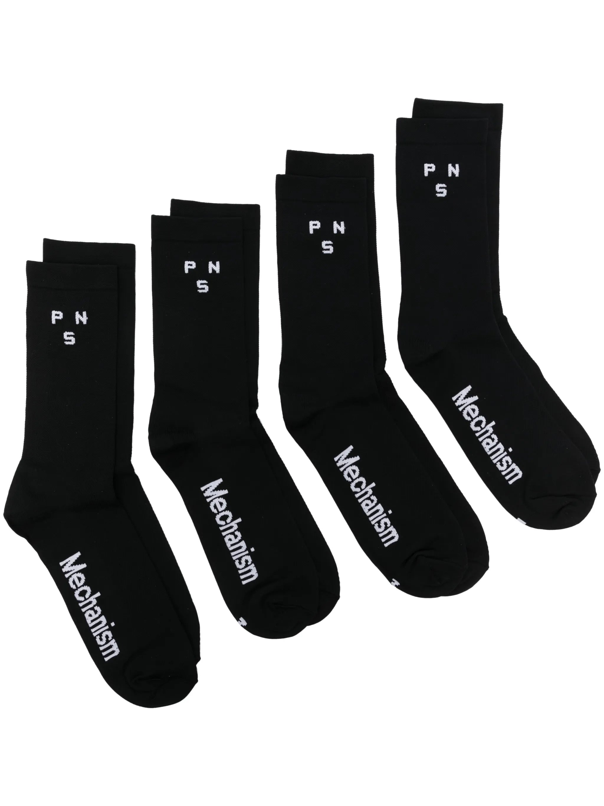 'Mechanism' logo-intarsia socks