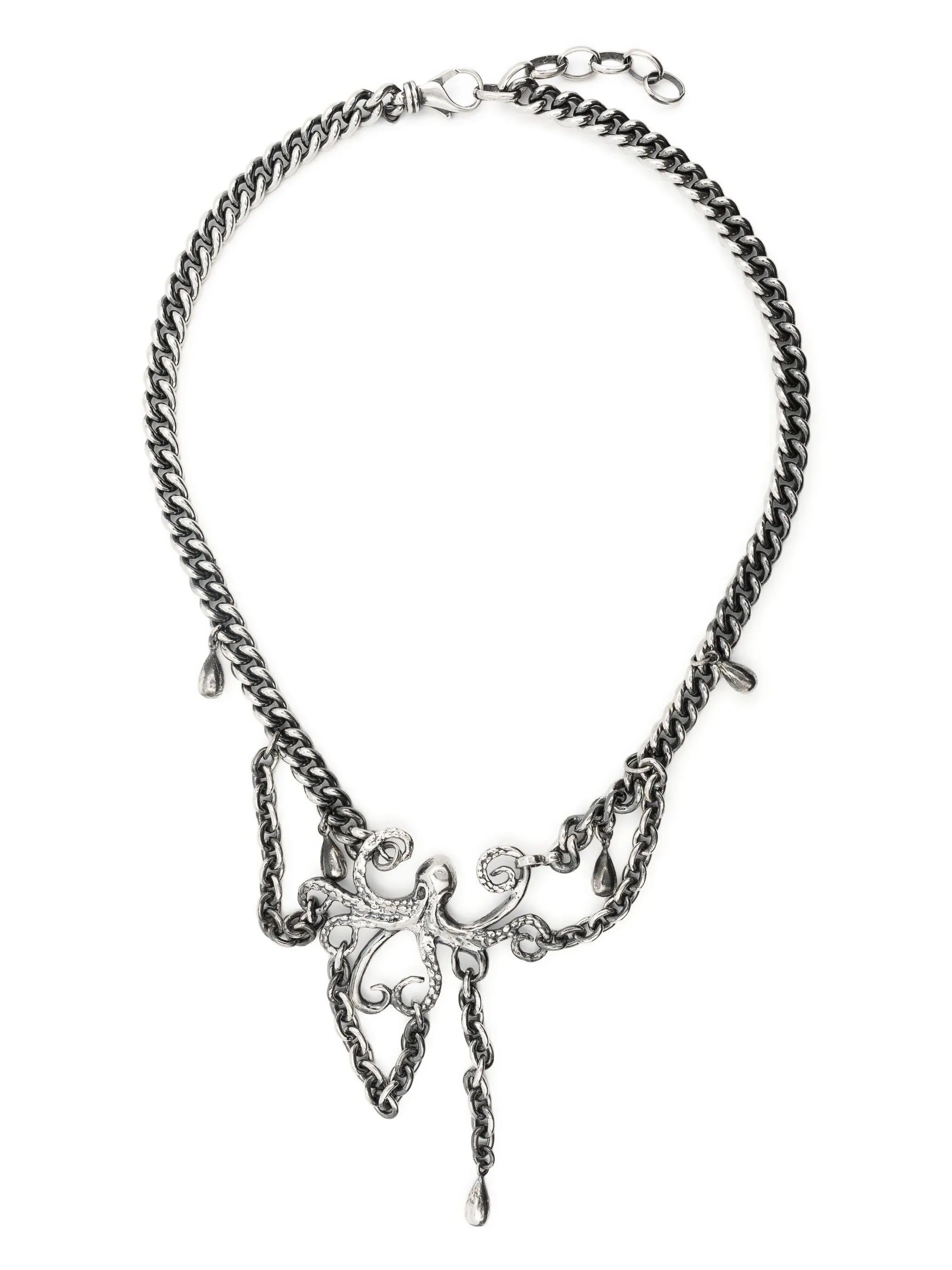 Octopus chain-link necklace