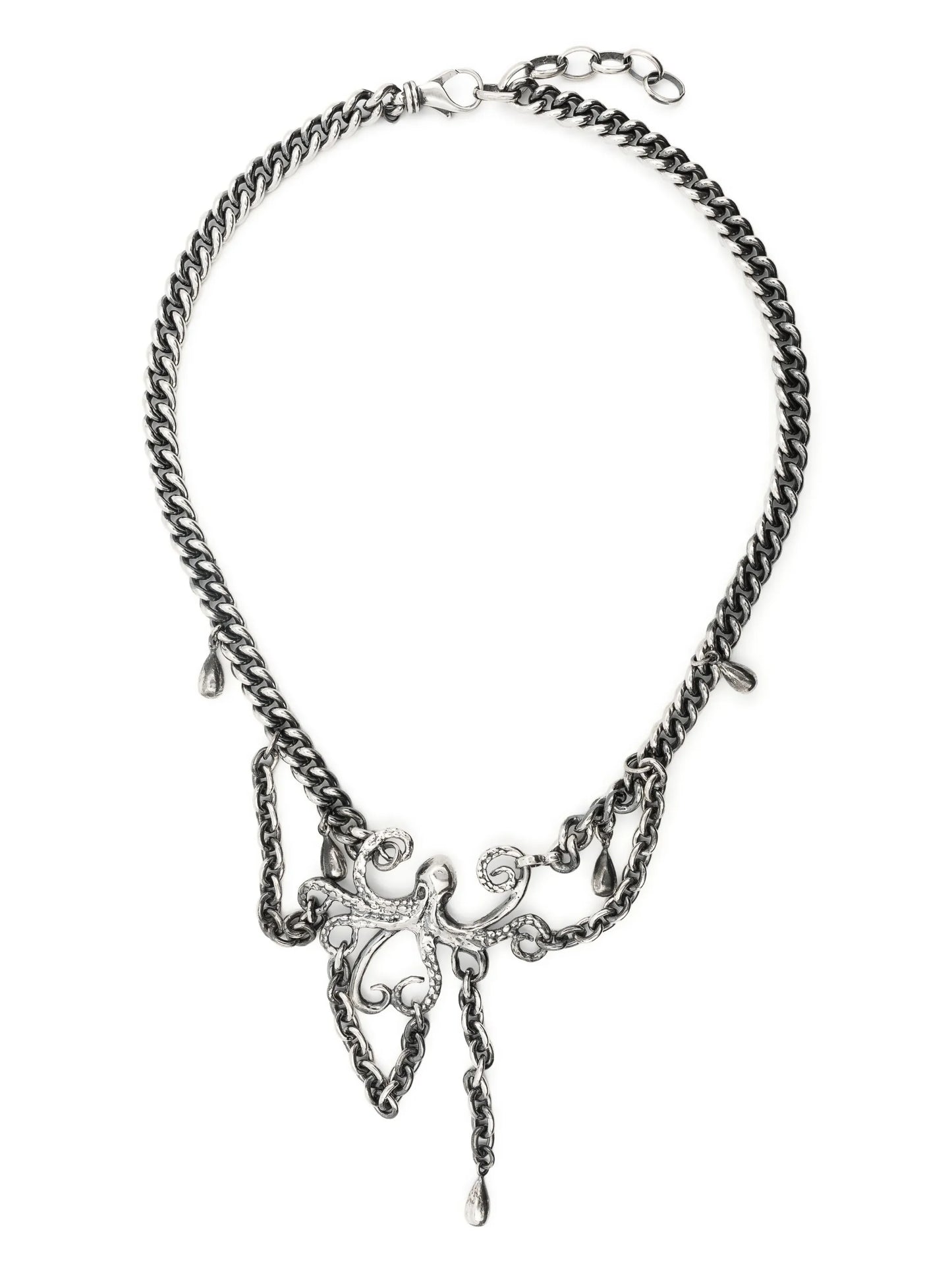 Octopus chain-link necklace