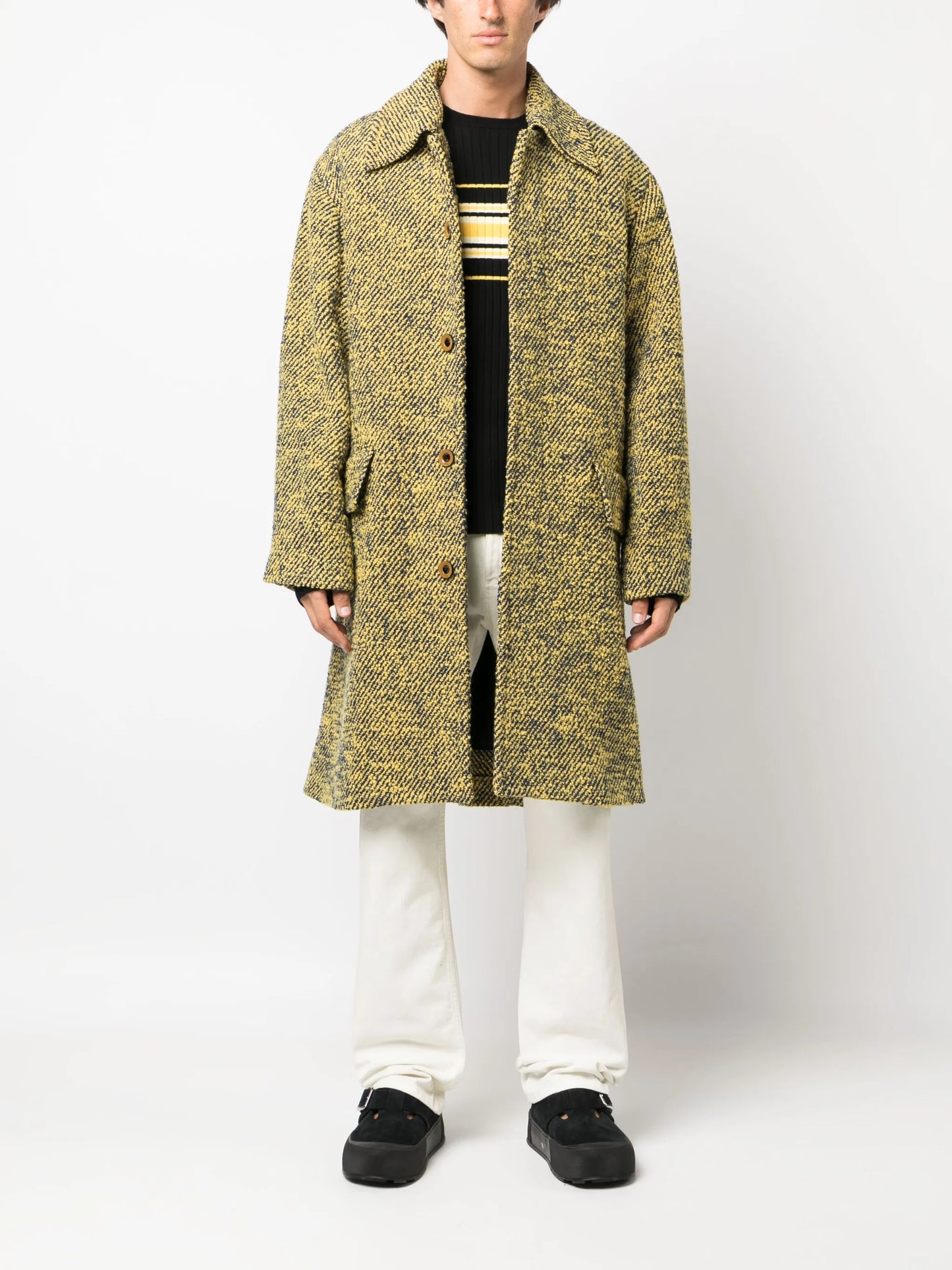 André single-breasted coat