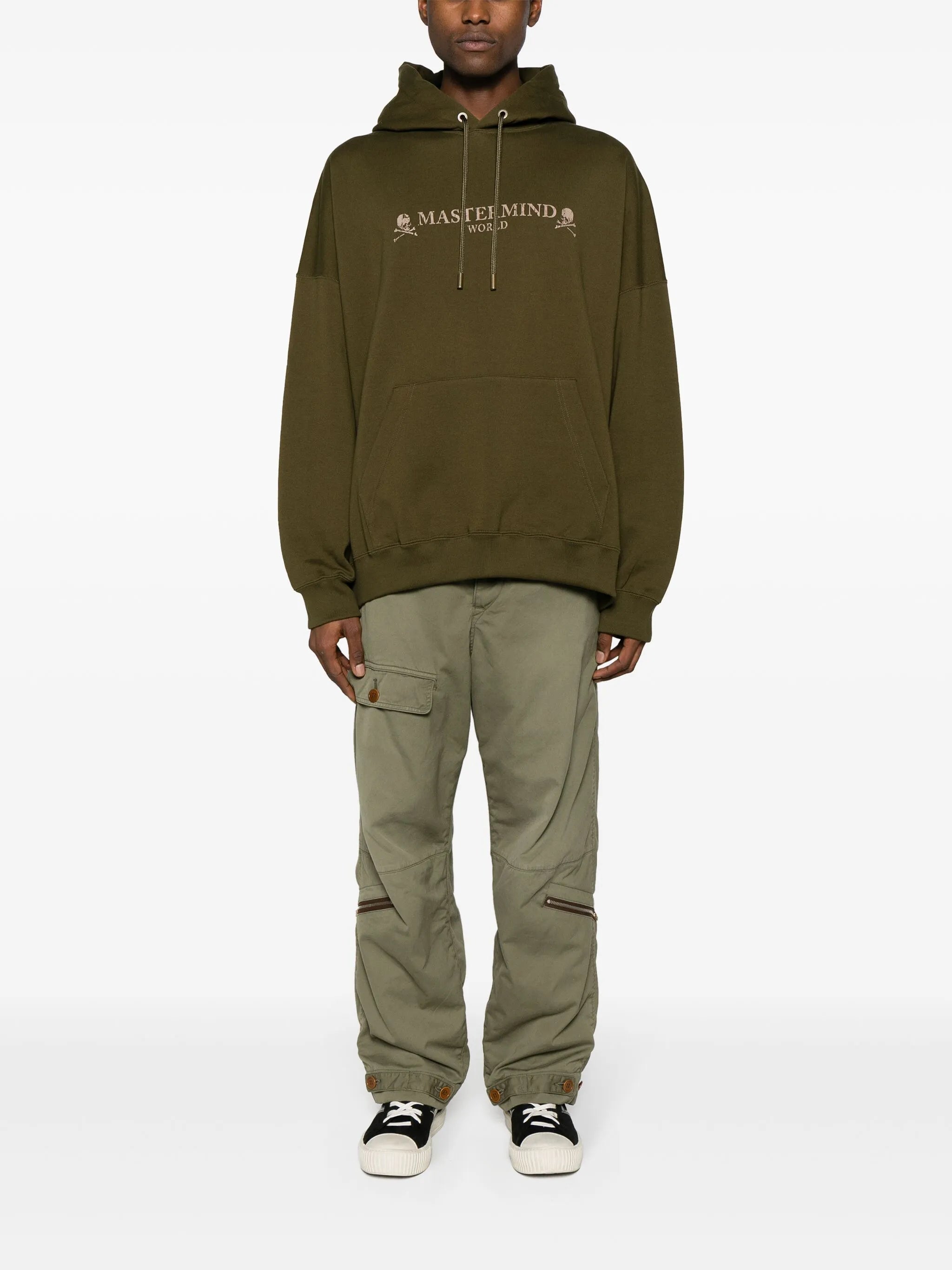 logo-print cotton hoodie