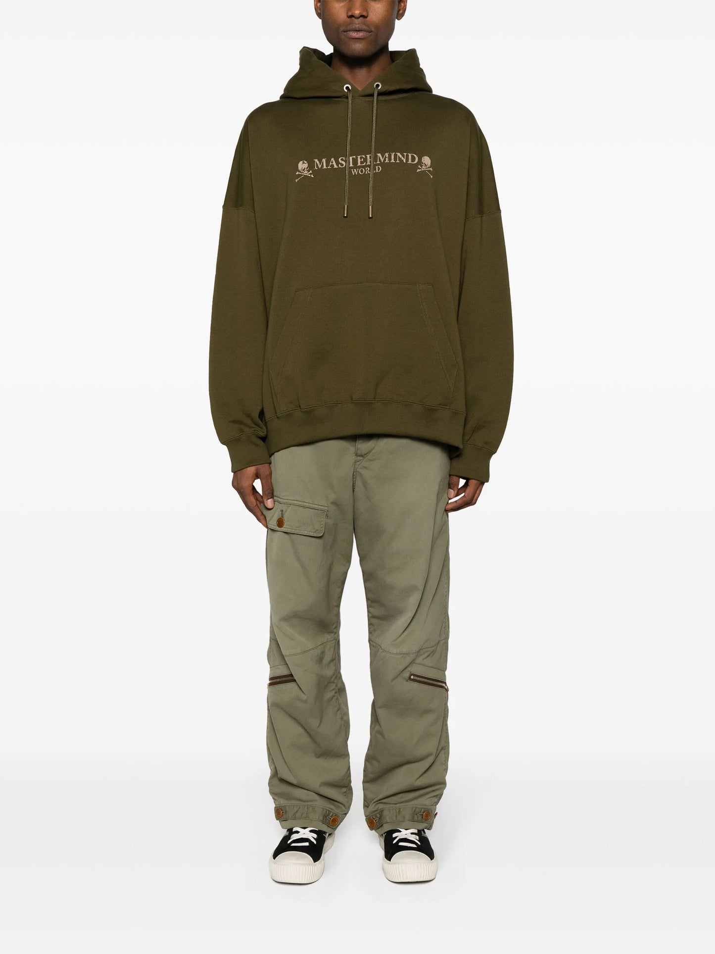 logo-print cotton hoodie