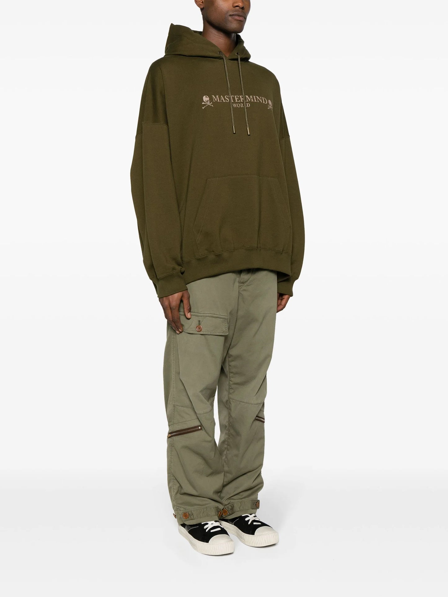 logo-print cotton hoodie