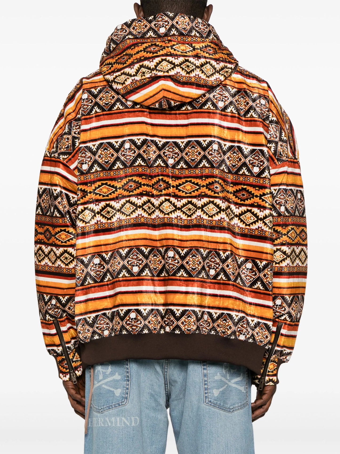 geometric-print hooded jacket