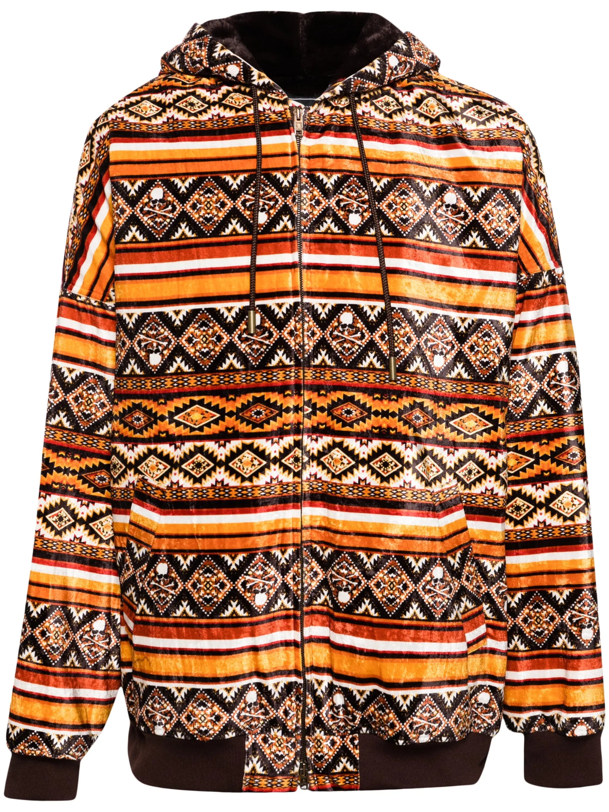 geometric-print hooded jacket