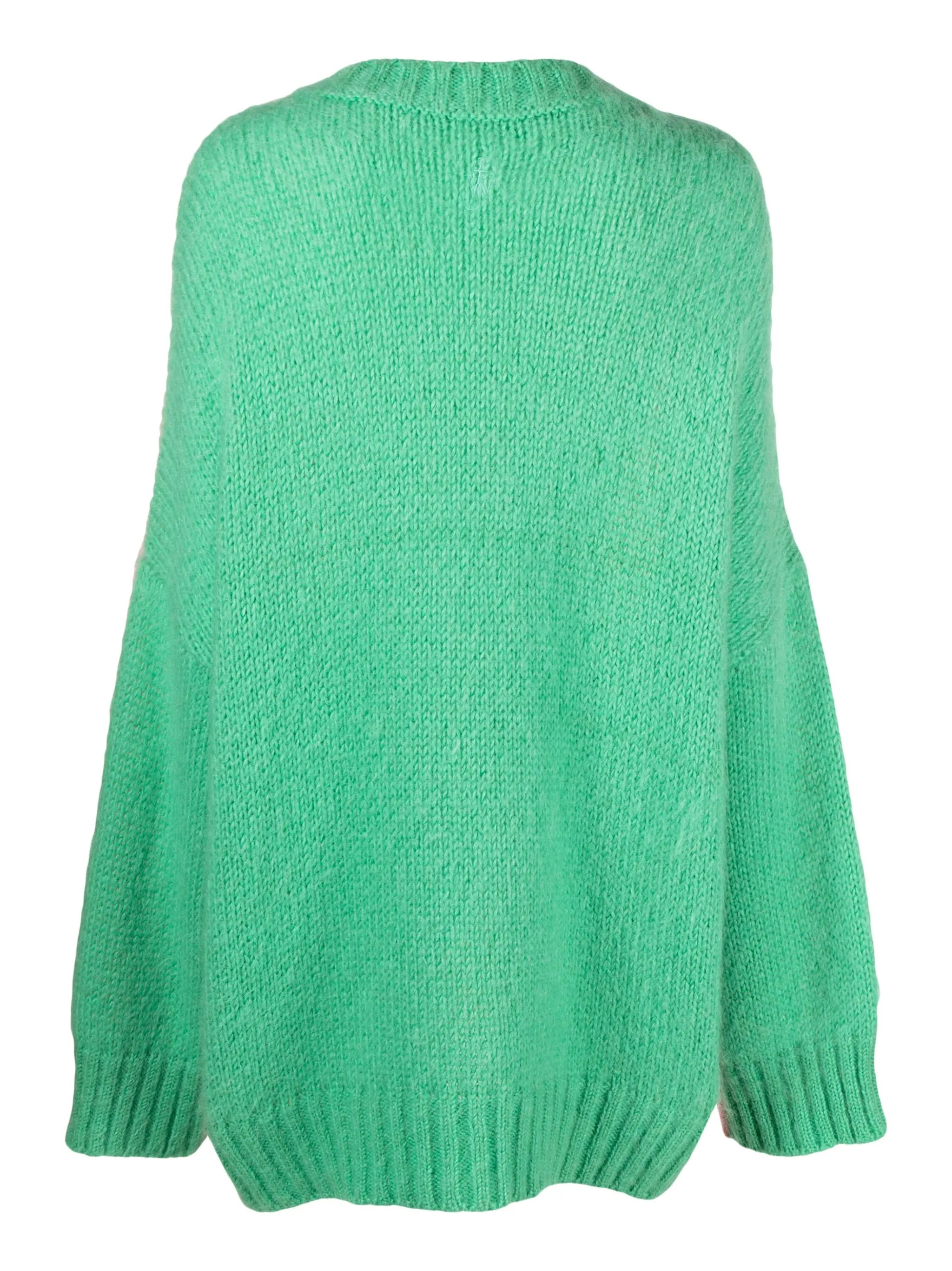 colour-block crew-neck jumper